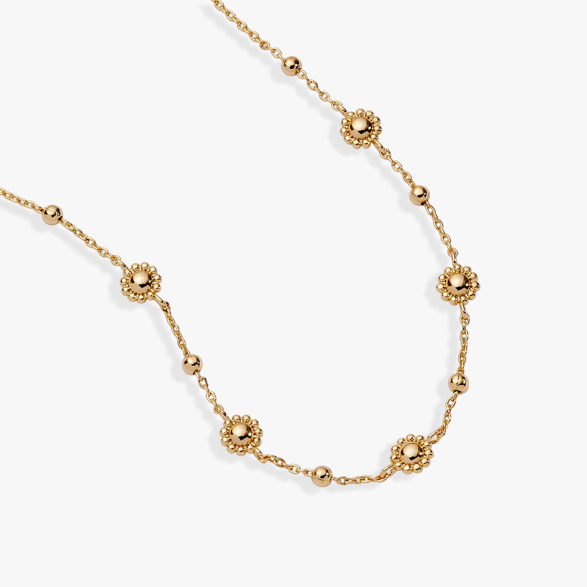 Floret Chain Necklace Gold