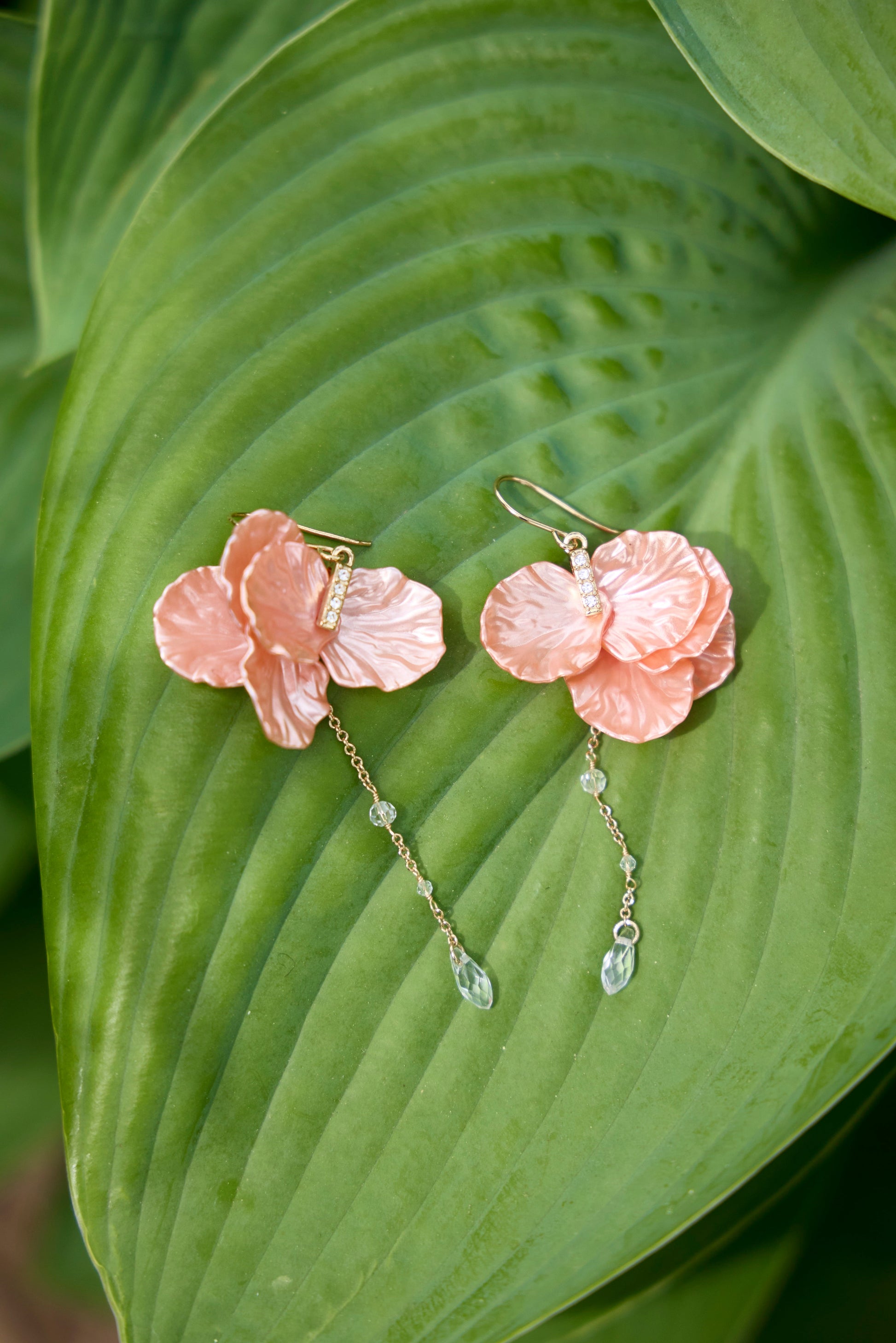 New York Botanical Garden Peony Petal Statement Earrings Silver