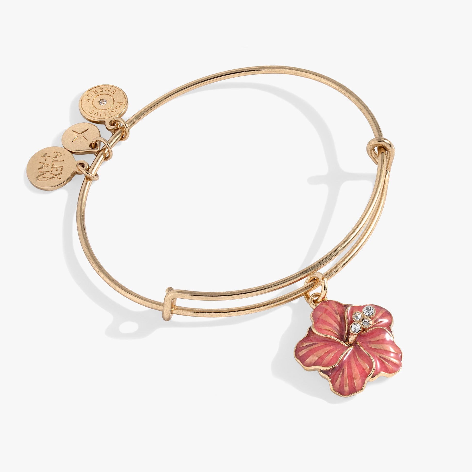 Hibiscus Charm Bangle Gold
