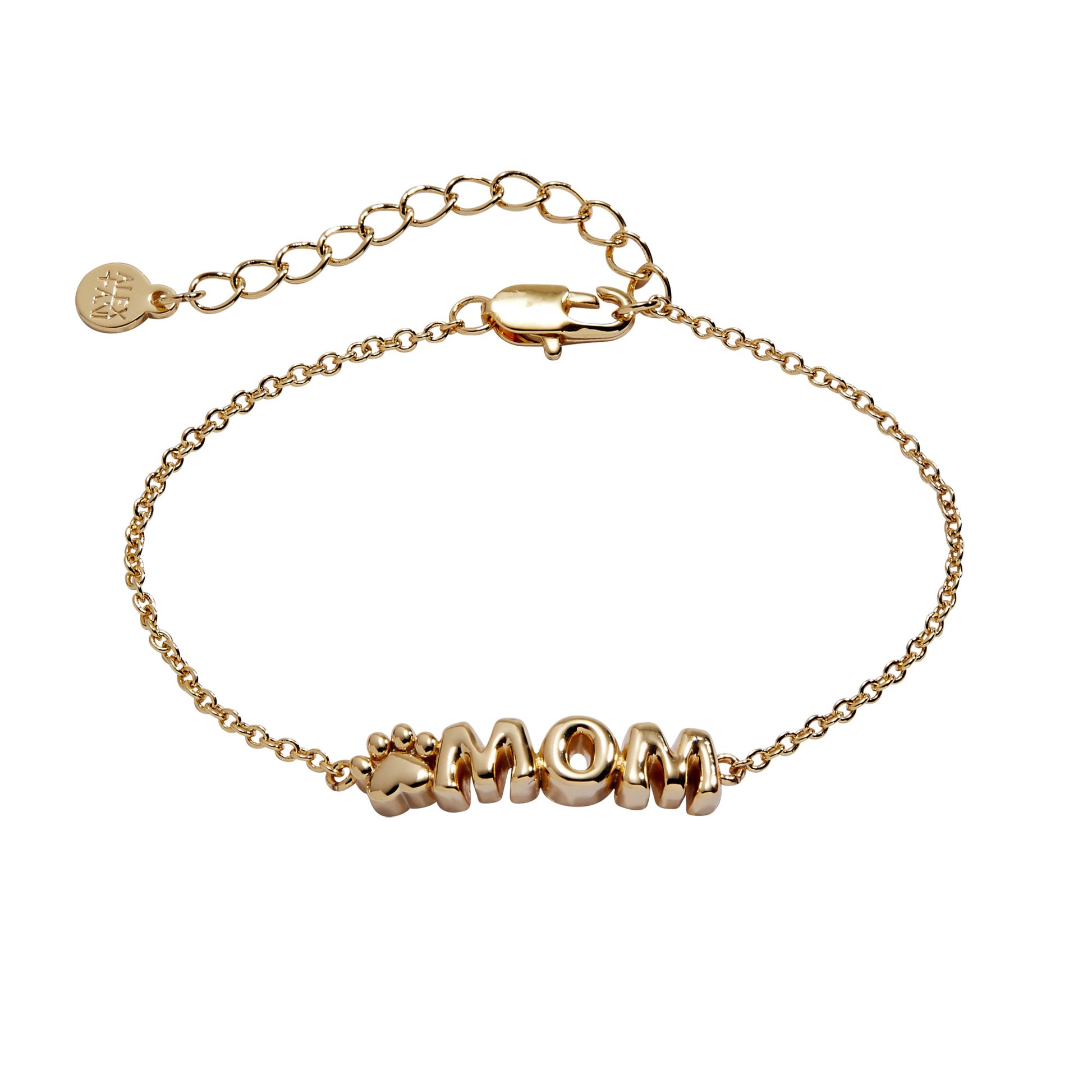 Pet Mom Inline Bracelet Gold