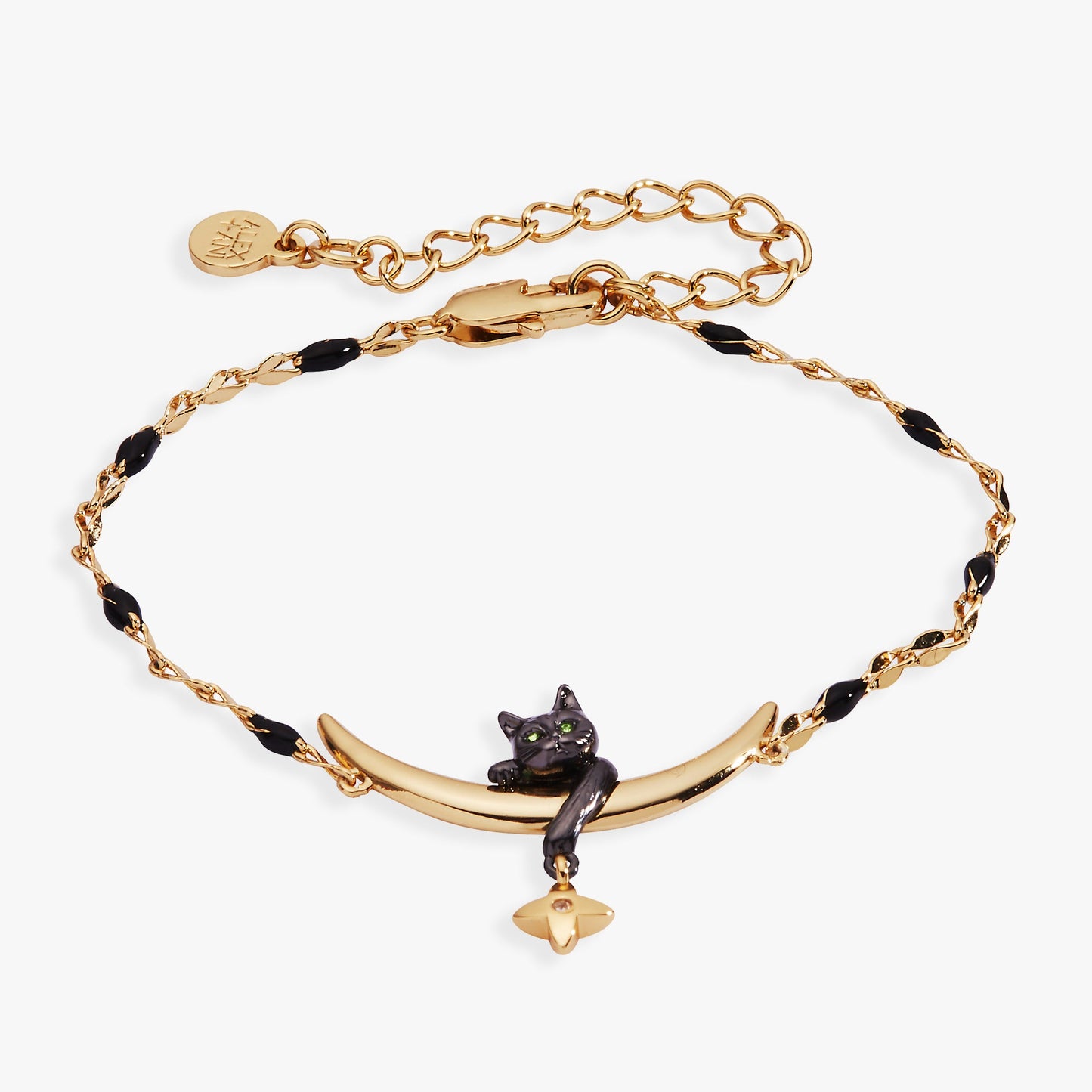 Celestial Cat Linear Bracelet Two Tone