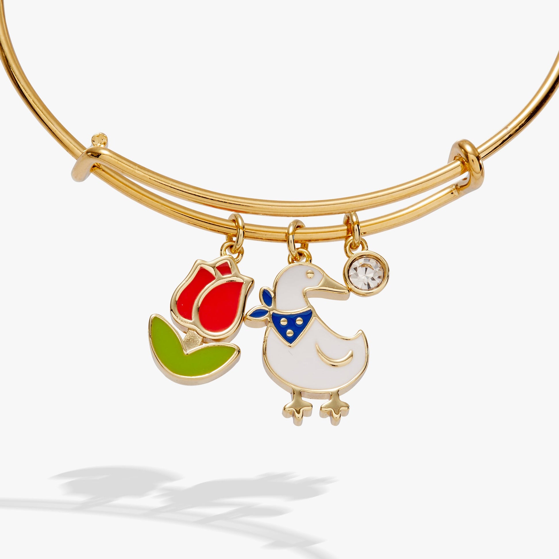 Garden Party Multi Charm Bangle Gold