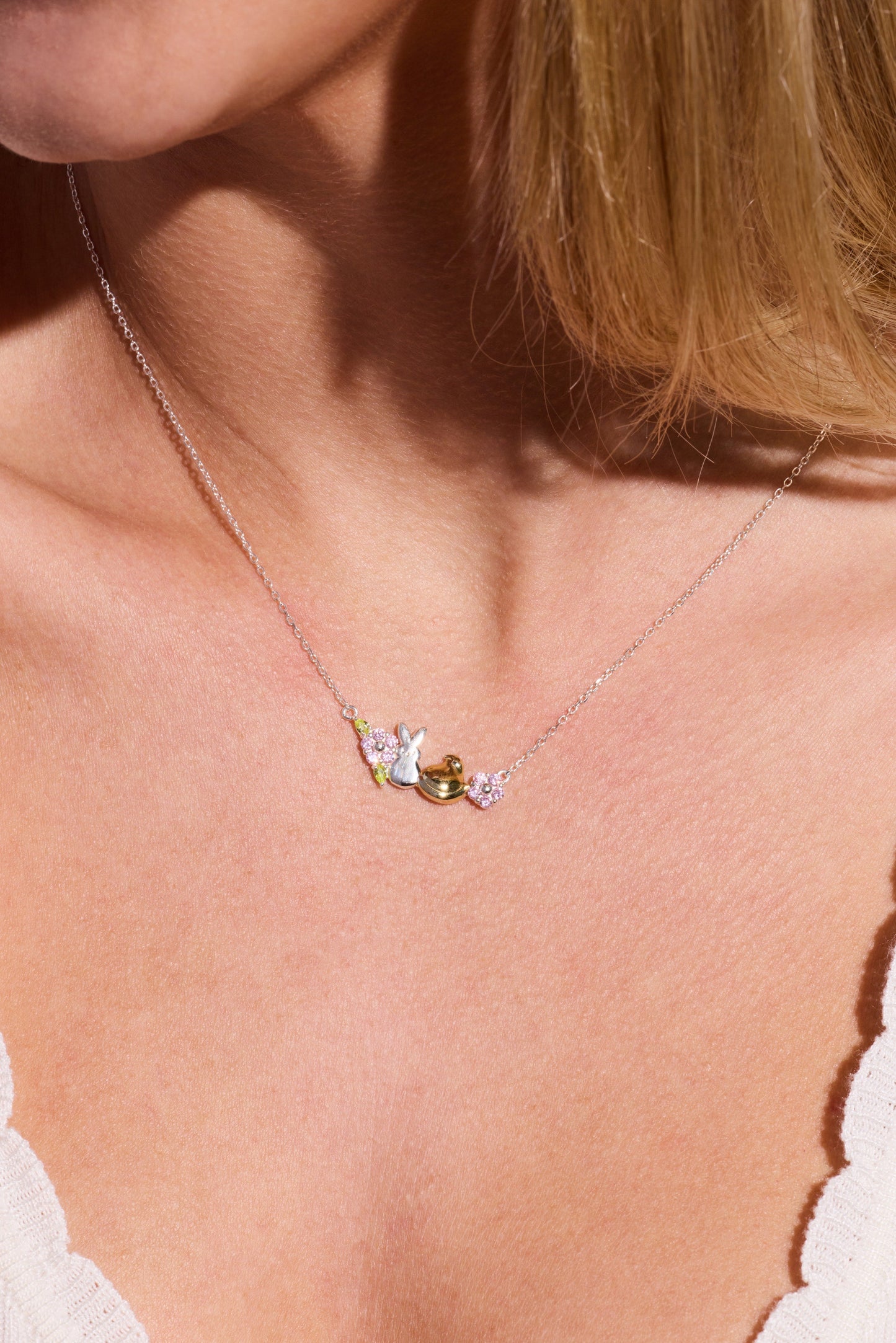 PEEPS® Precious Peepsake Necklace Two Tone Precious