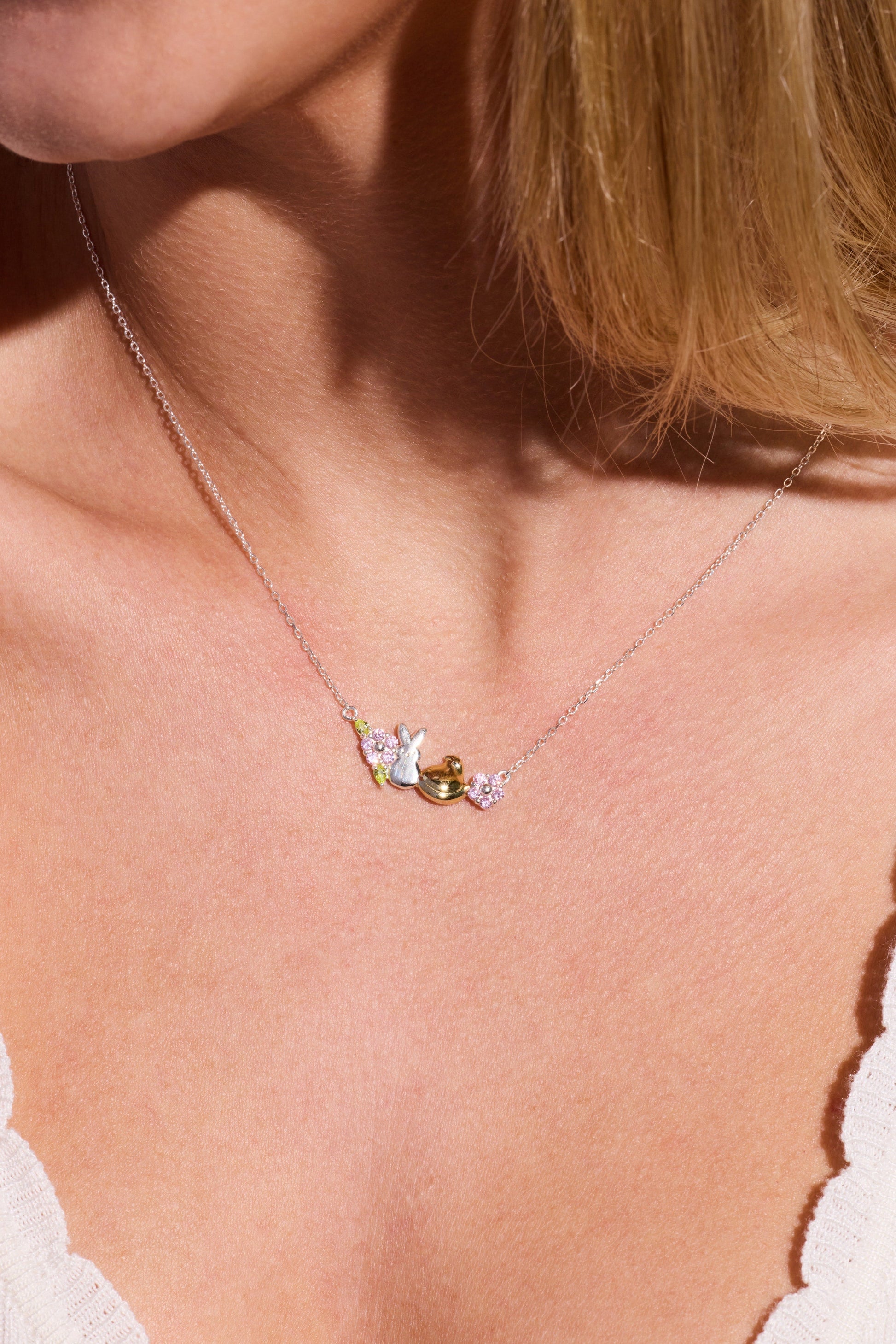 PEEPS® Precious Peepsake Necklace Two Tone Precious