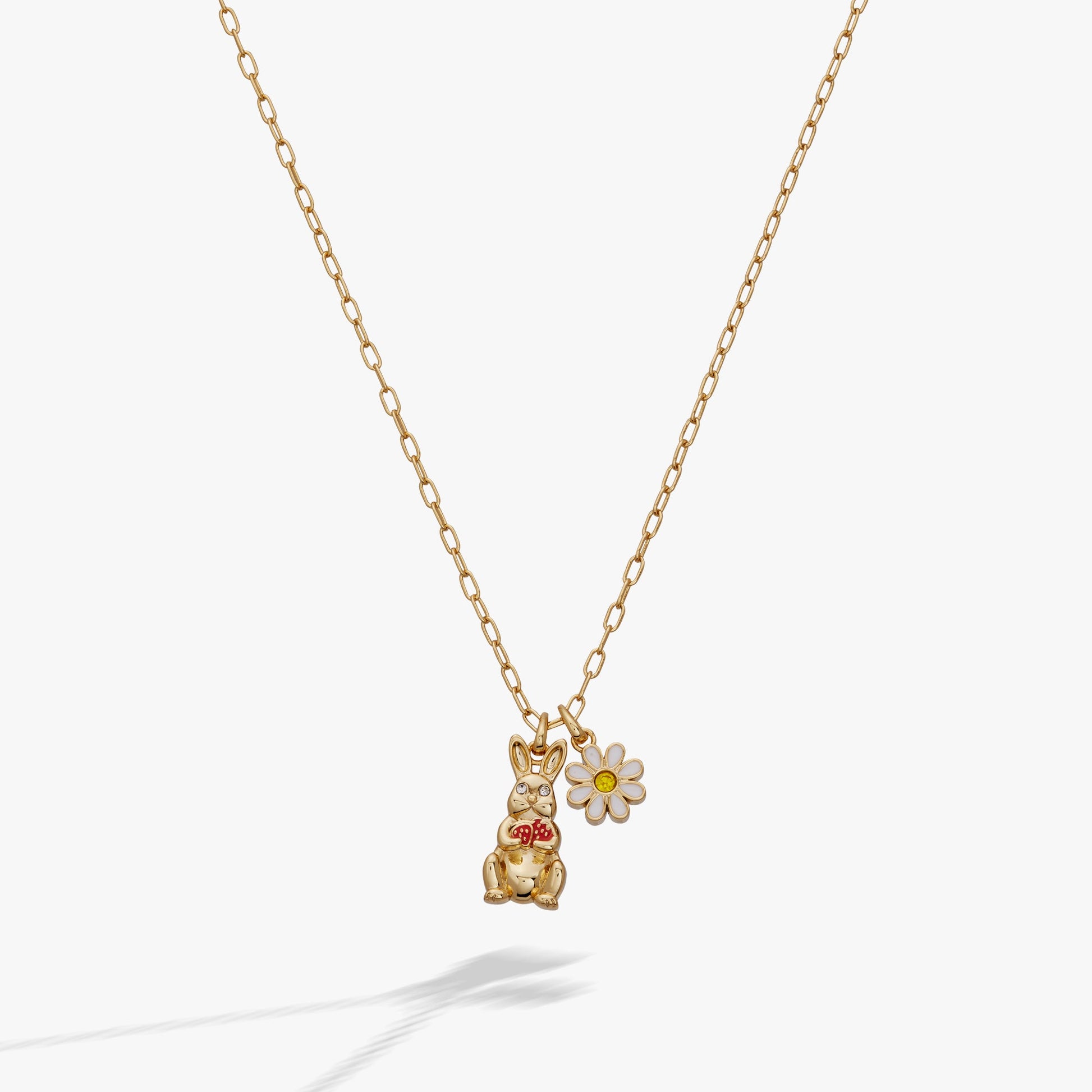Bunny Charm Necklace Gold