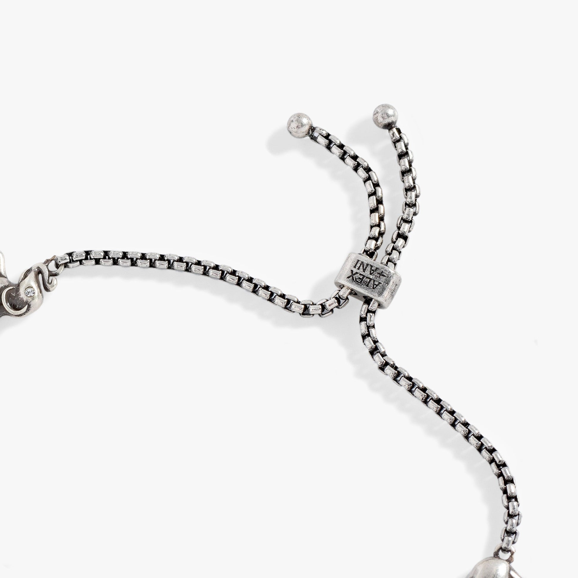 Elephant Crystal Bolo Bracelet Antique Gold