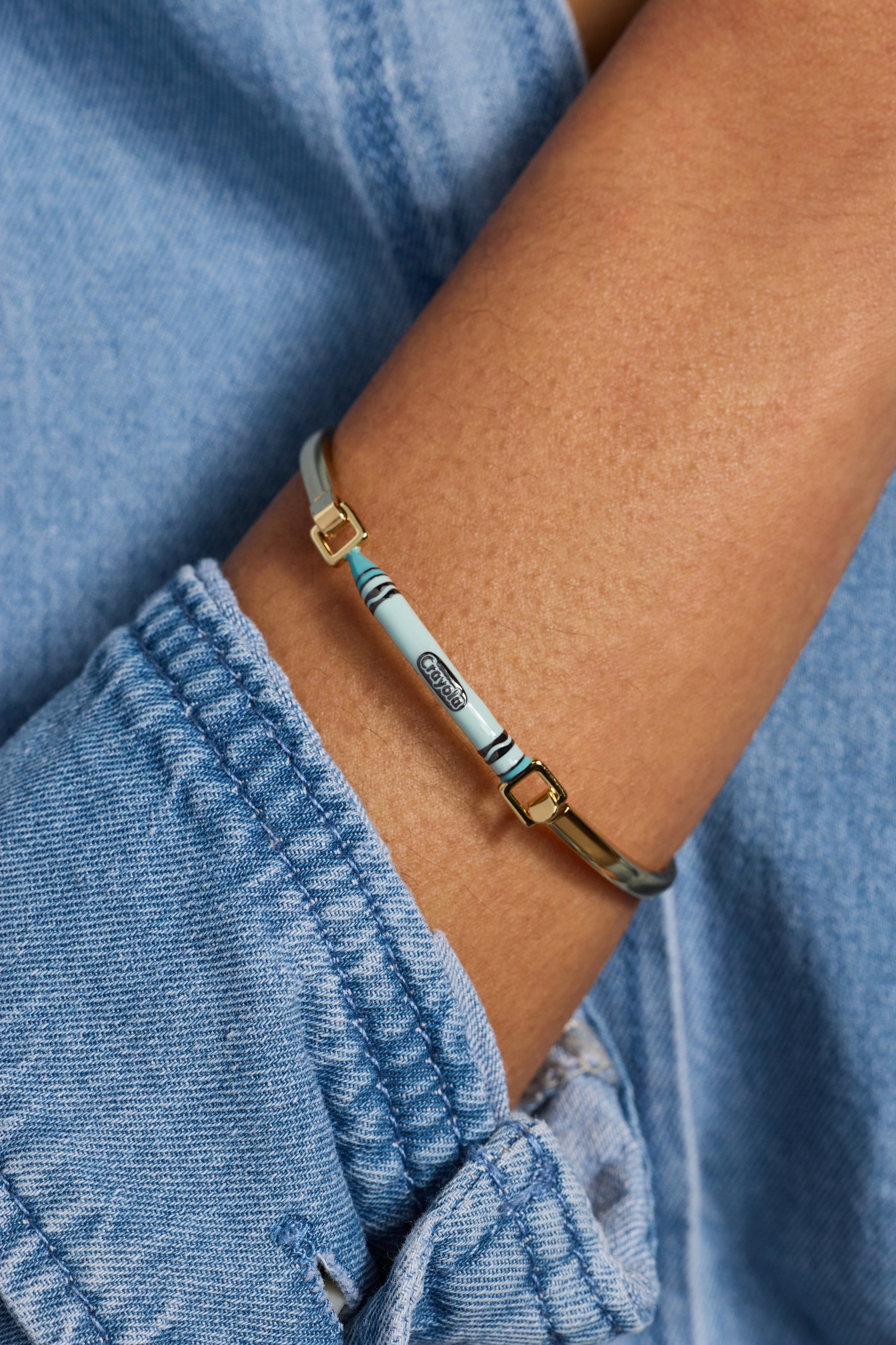 Crayola Teacher Appreciation Crayon Tension Bangle Gold