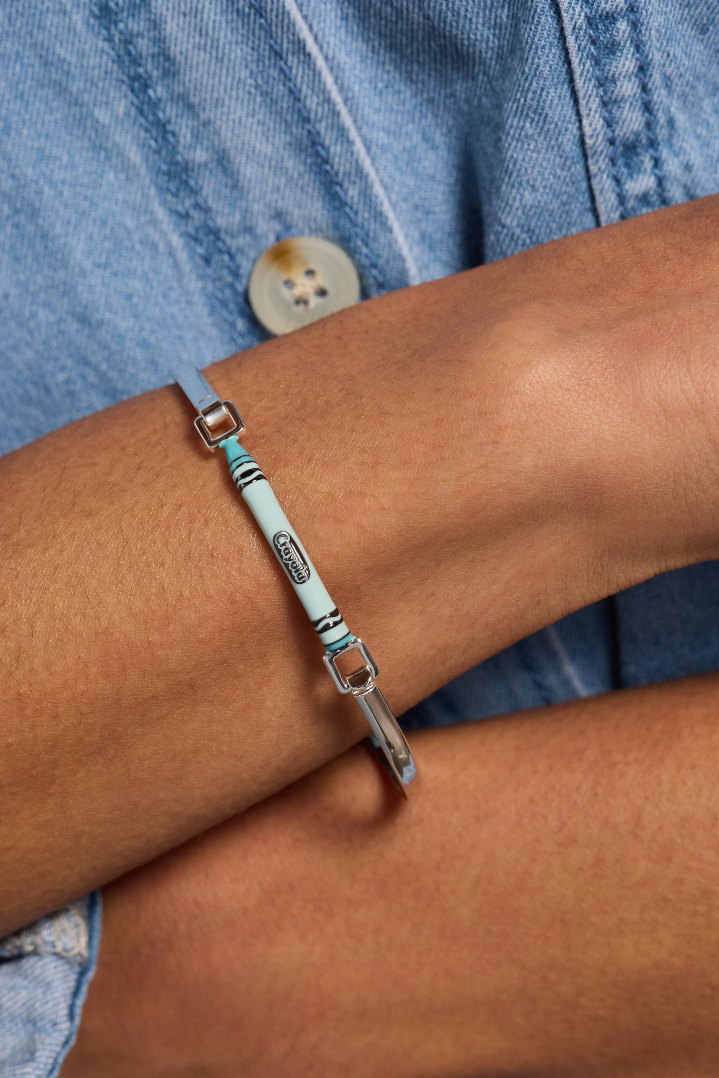 Crayola Teacher Appreciation Crayon Tension Bangle Gold
