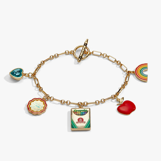 Crayola Teacher Appreciation Toggle Bracelet Gold