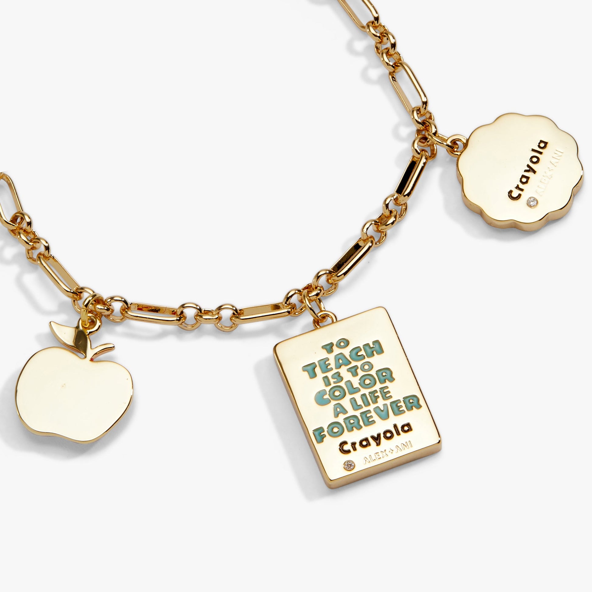 Crayola Teacher Appreciation Toggle Bracelet Gold