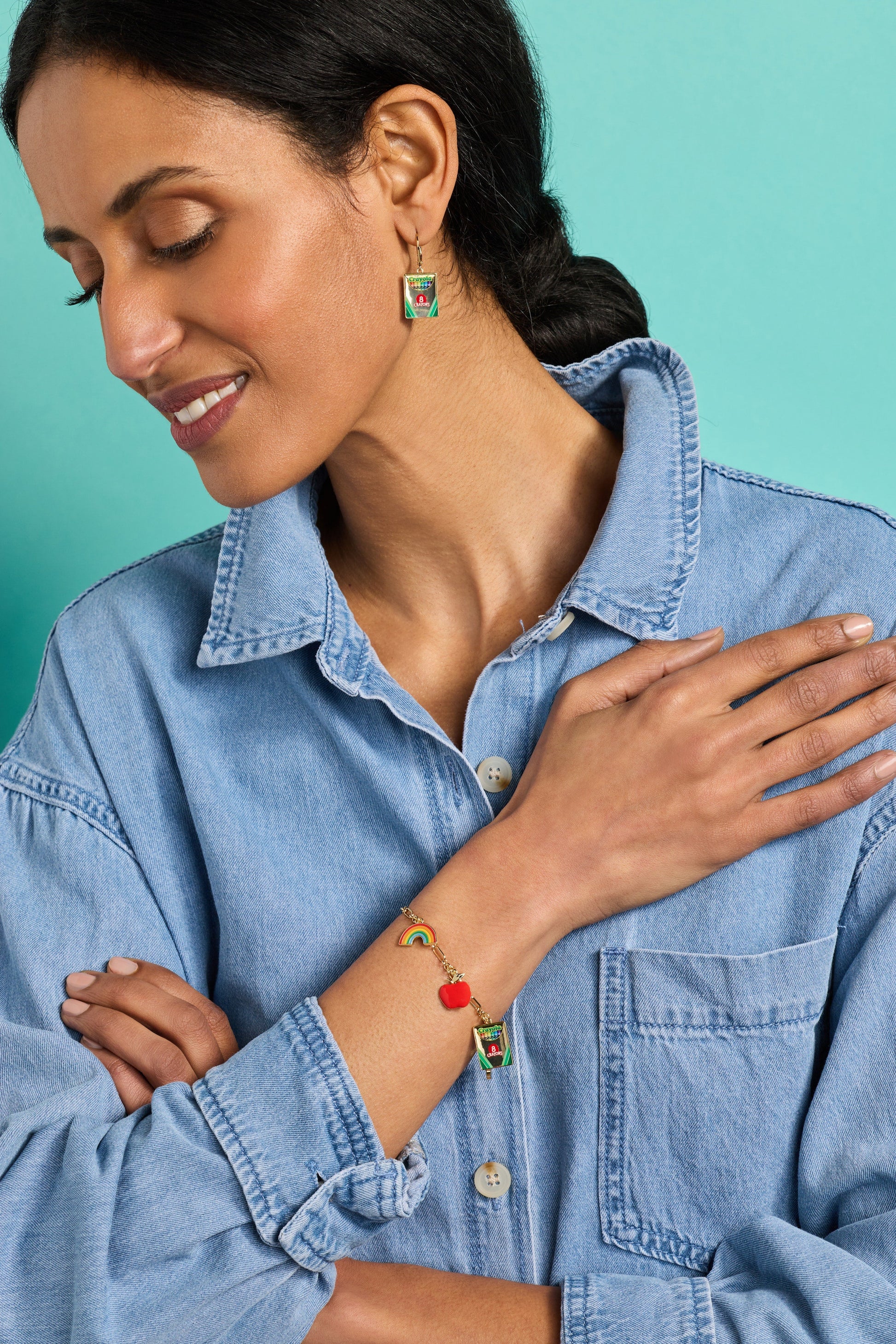 Crayola Teacher Appreciation Toggle Bracelet Gold