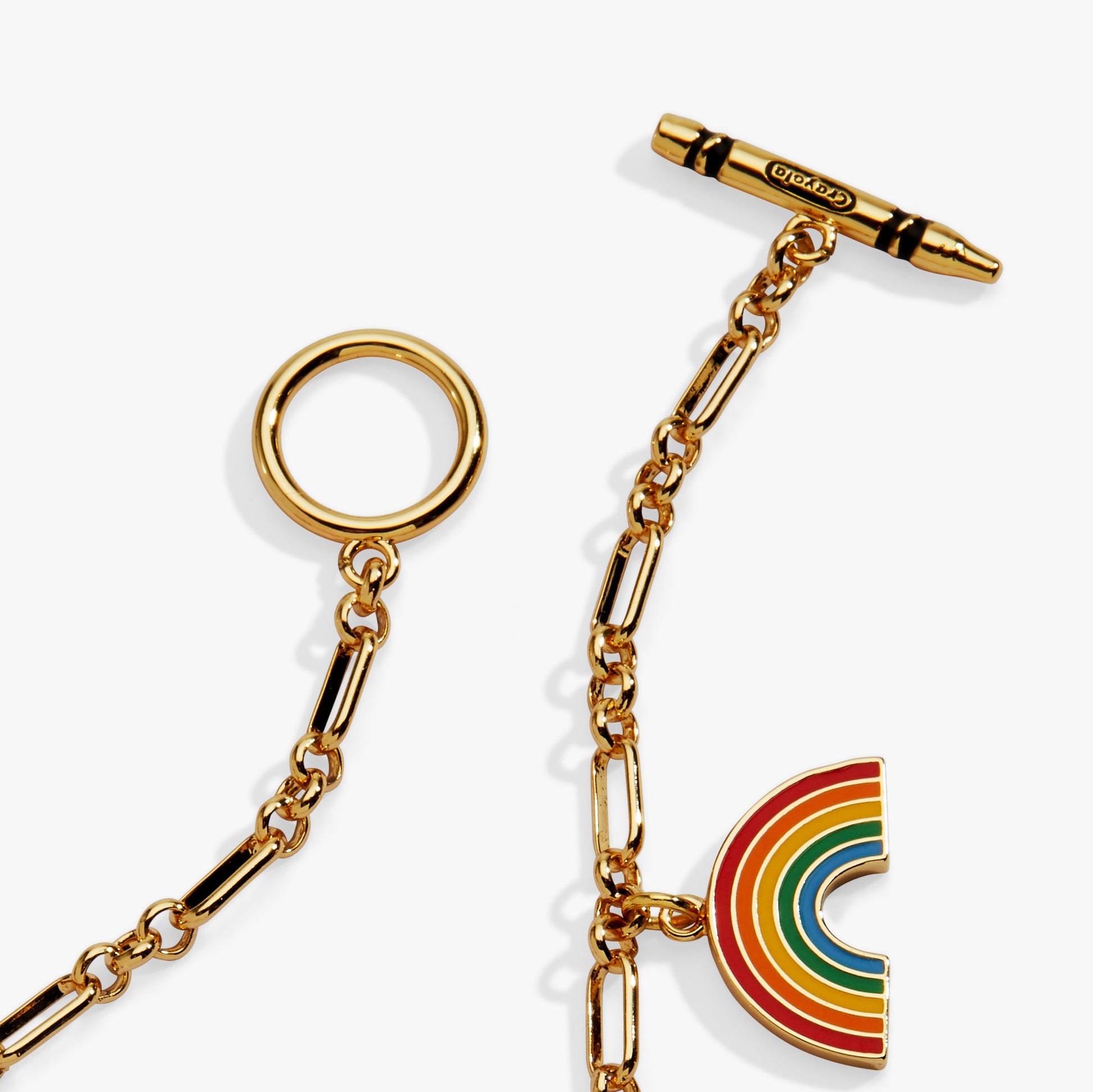 Crayola Teacher Appreciation Toggle Bracelet Gold