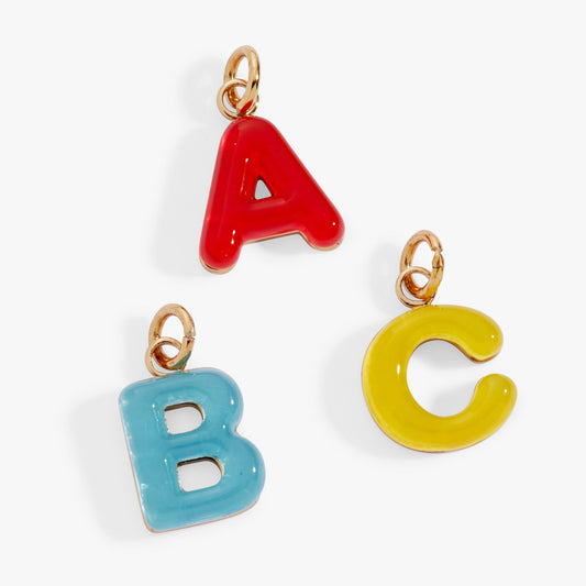 ABC Charm Trio Set of 3 Gold