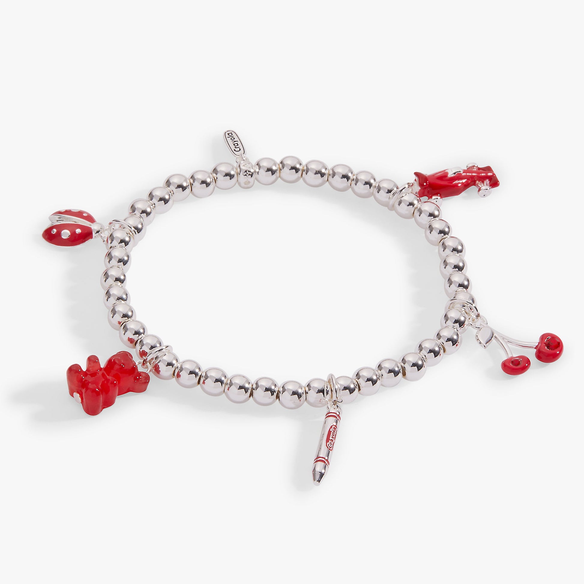 Crayola Scarlet Charm Stretch Bracelet Silver