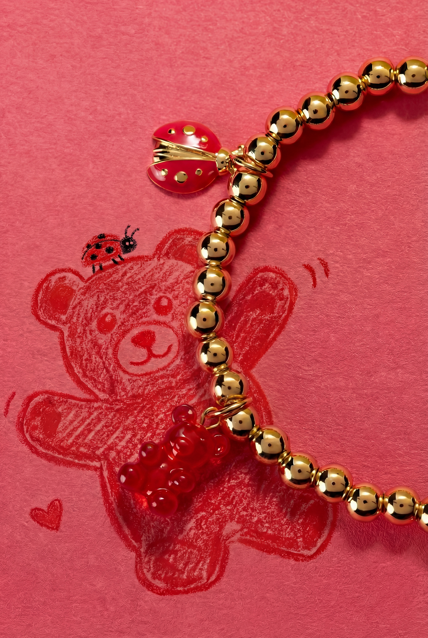 Crayola Scarlet Charm Stretch Bracelet Silver