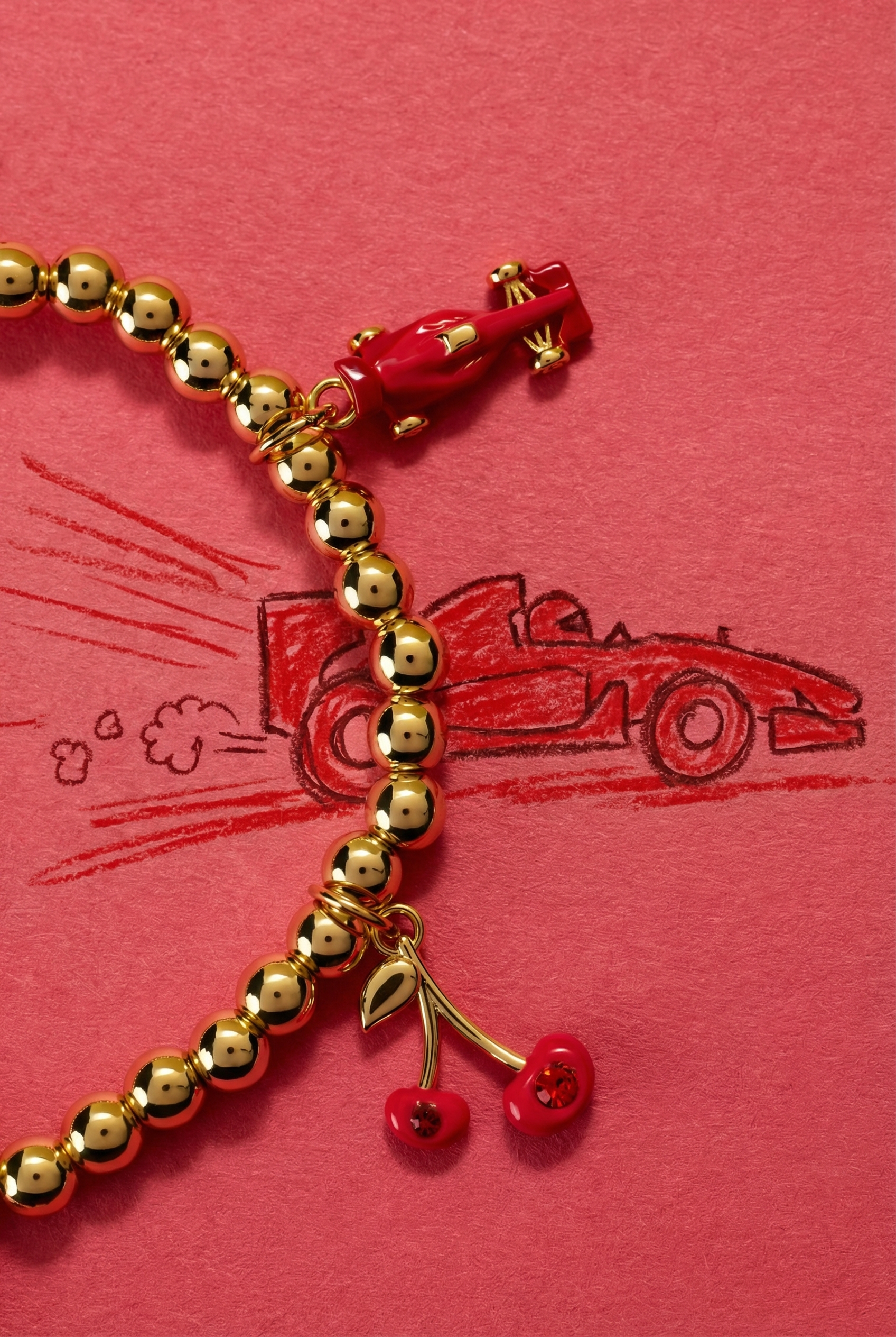 Crayola Scarlet Charm Stretch Bracelet Silver