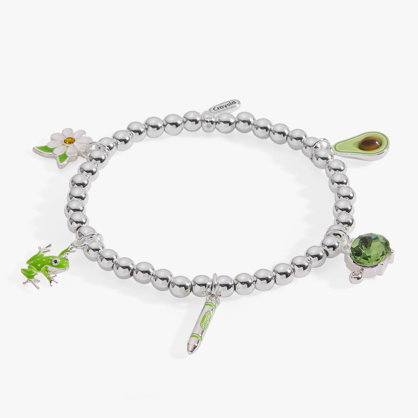 Crayola Forest Green Charm Stretch Bracelet Gold