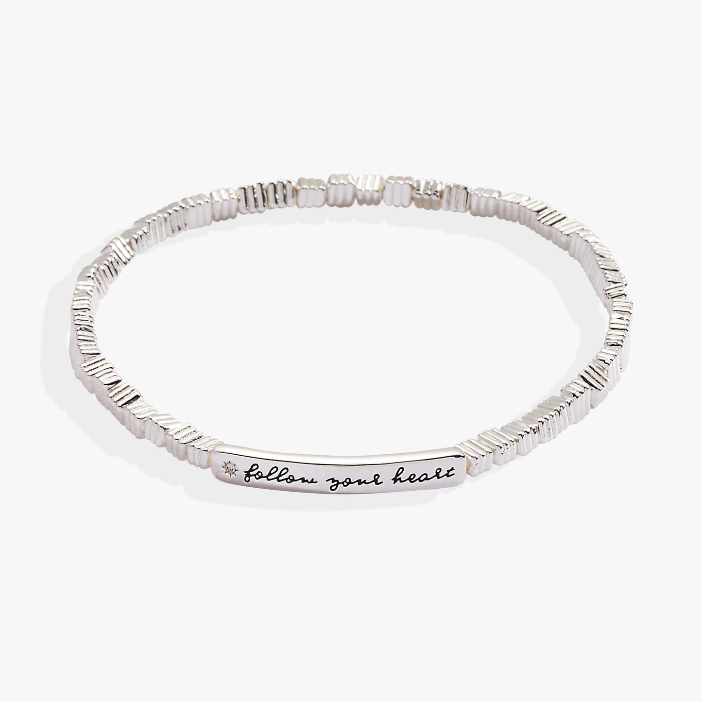 Follow Your Heart Stretch Bracelet Gold