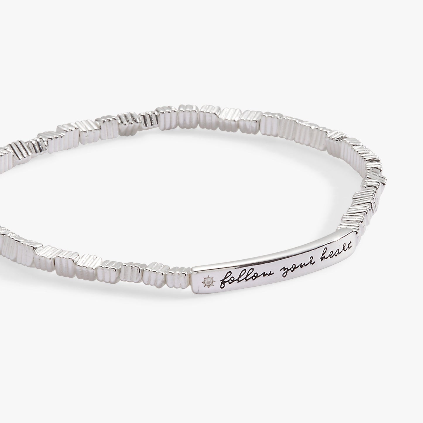 Follow Your Heart Stretch Bracelet Gold
