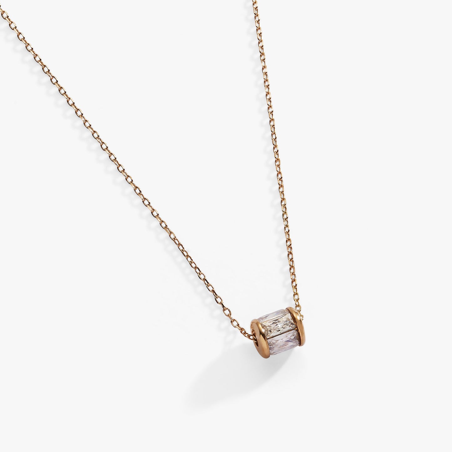 April Birthstone Precious Pendant Necklace Sterling Silver