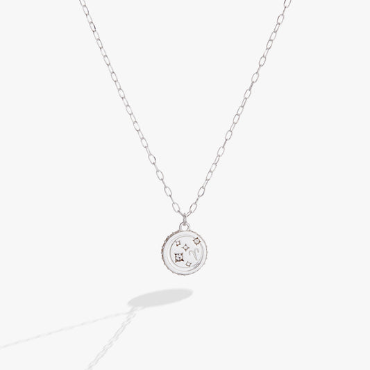 Aries Zodiac Precious Necklace Sterling Silver