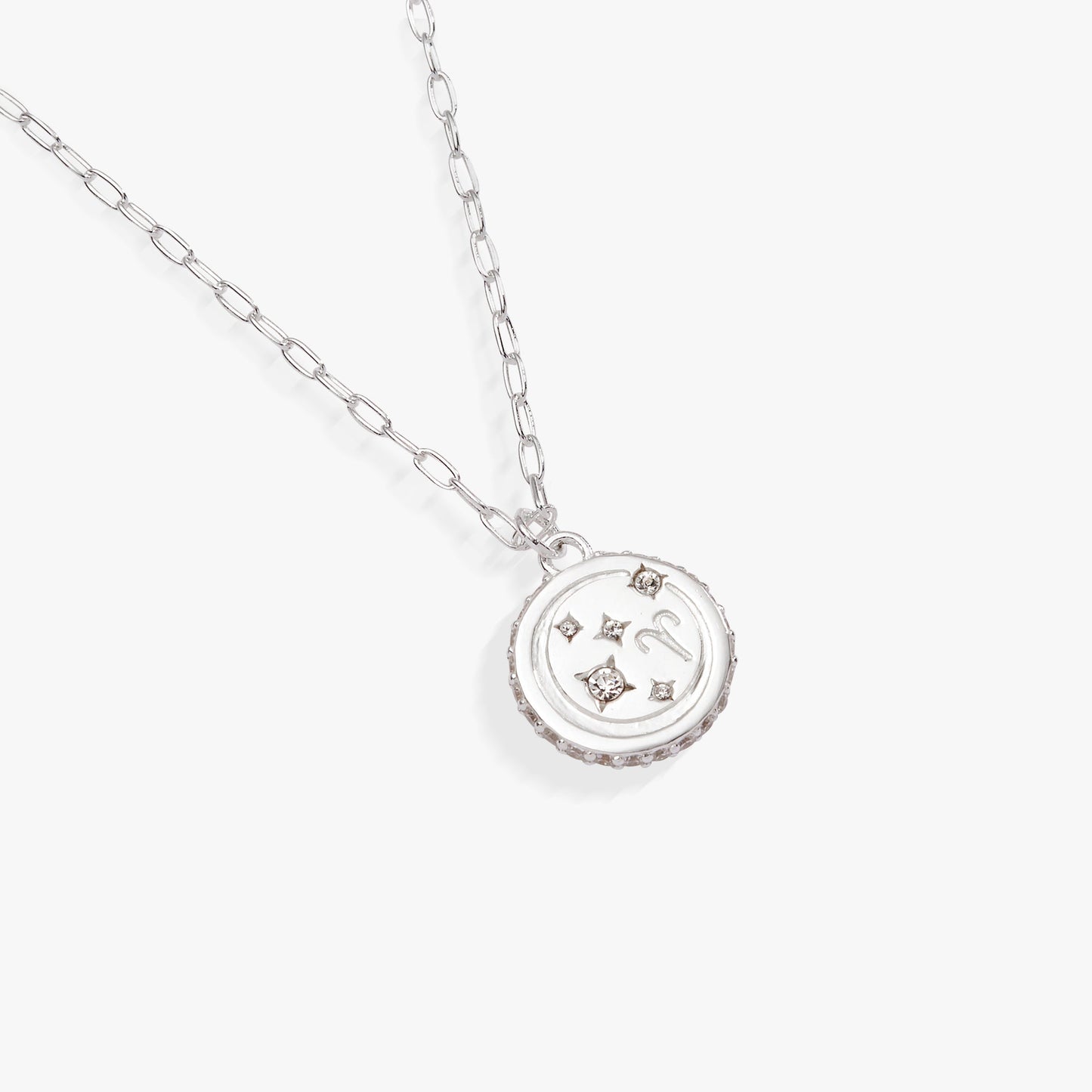 Aries Zodiac Precious Necklace Sterling Silver