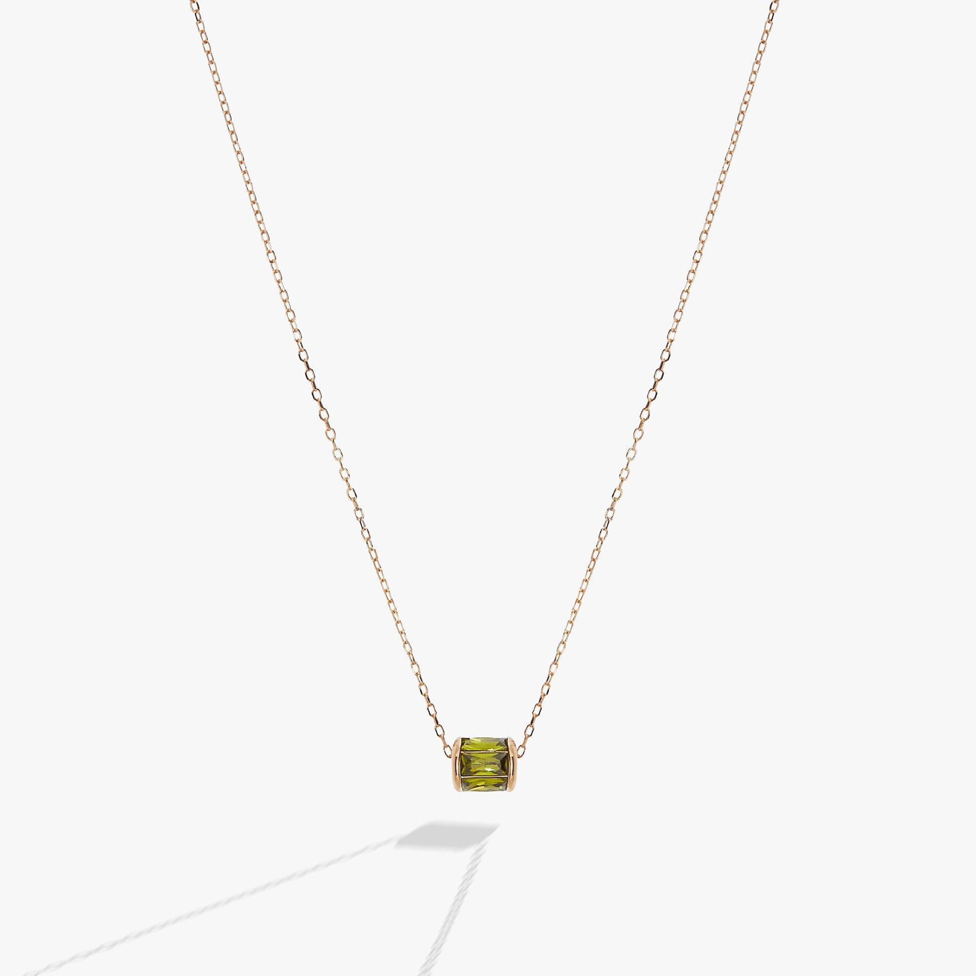 August Birthstone Precious Pendant Necklace 14kt Gold Over Sterling Silver