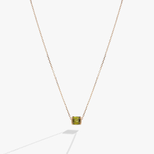 August Birthstone Precious Pendant Necklace 14kt Gold Over Sterling Silver