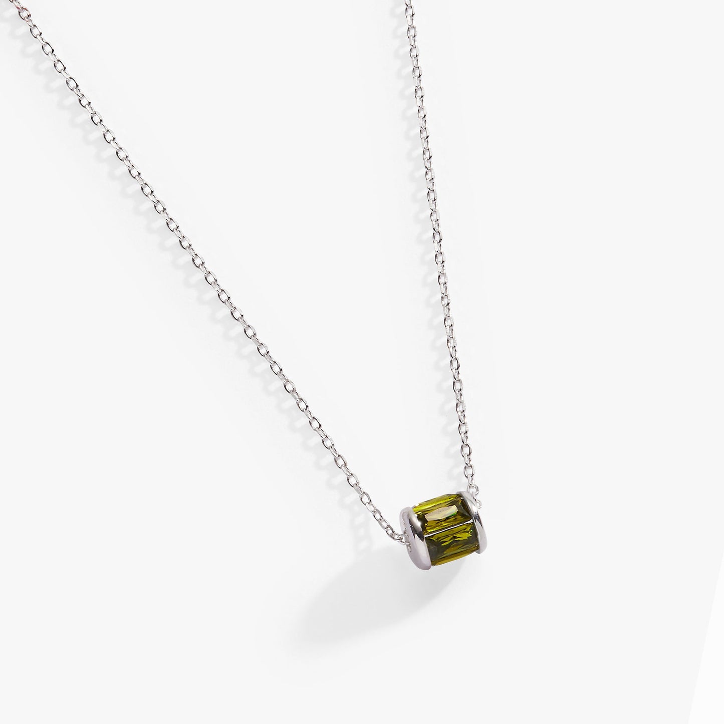 August Birthstone Precious Pendant Necklace 14kt Gold Over Sterling Silver