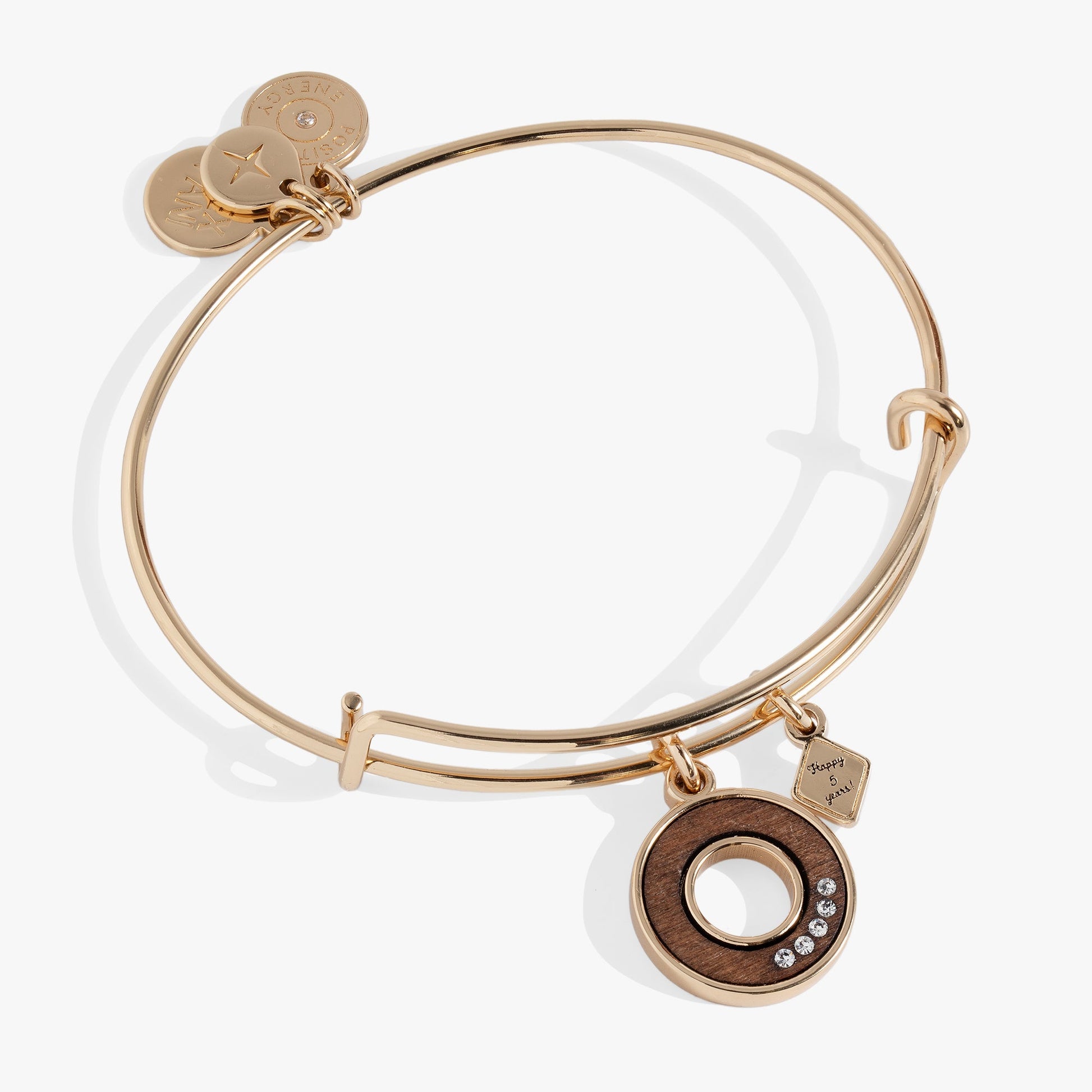 Five-Year Anniversary Bangle Shiny Gold