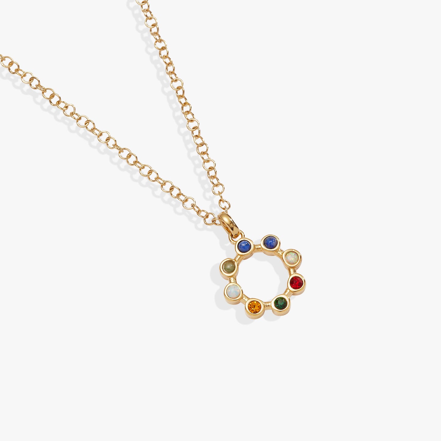 I Love You Crystal Necklace Stainless Steel Gold