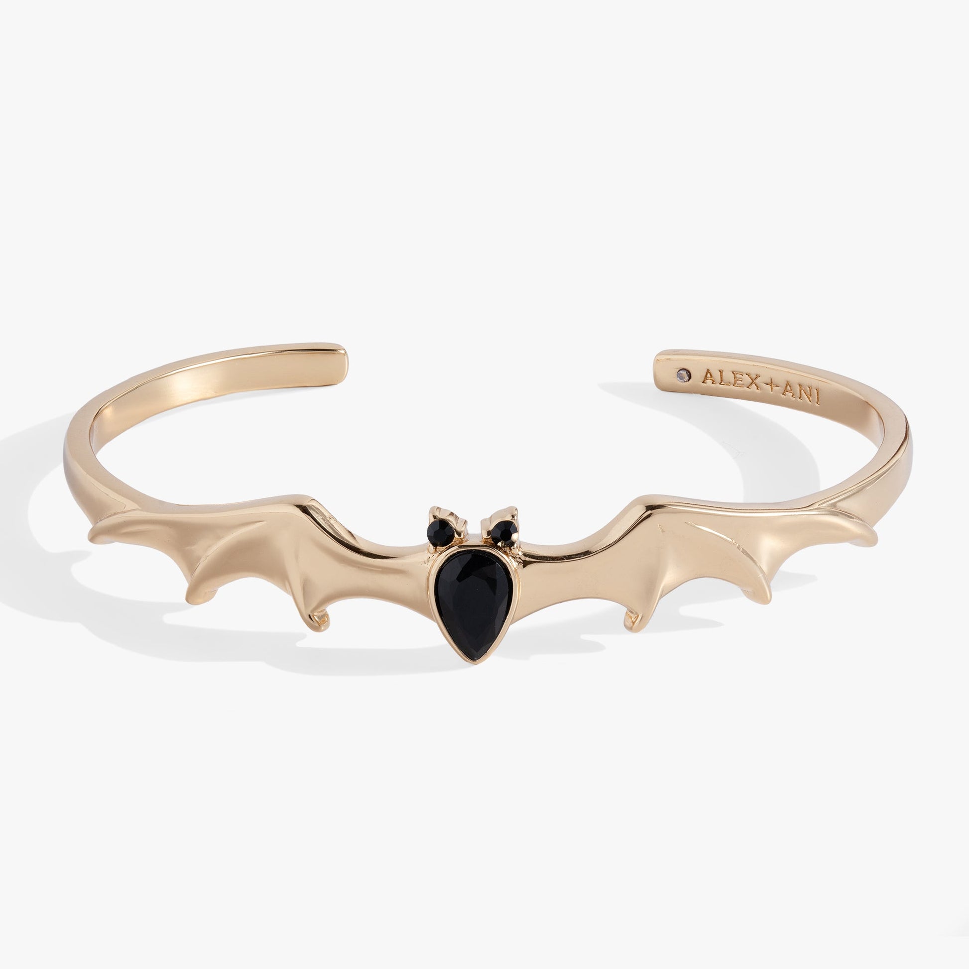 Crystal Bat Cuff Gold