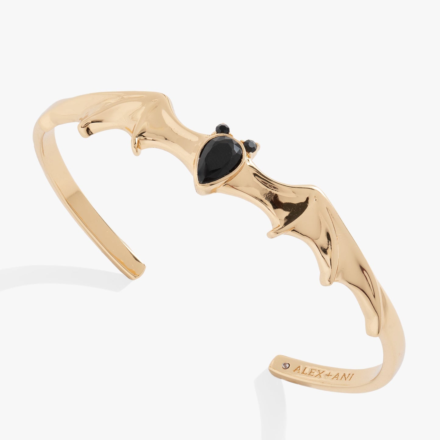 Crystal Bat Cuff Gold