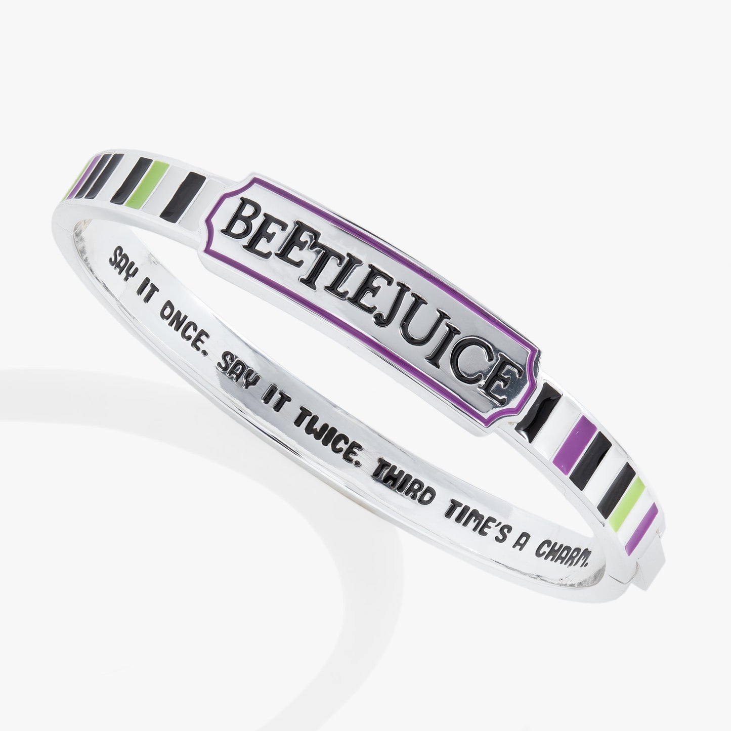 Beetlejuice® Hinge Bangle Silver