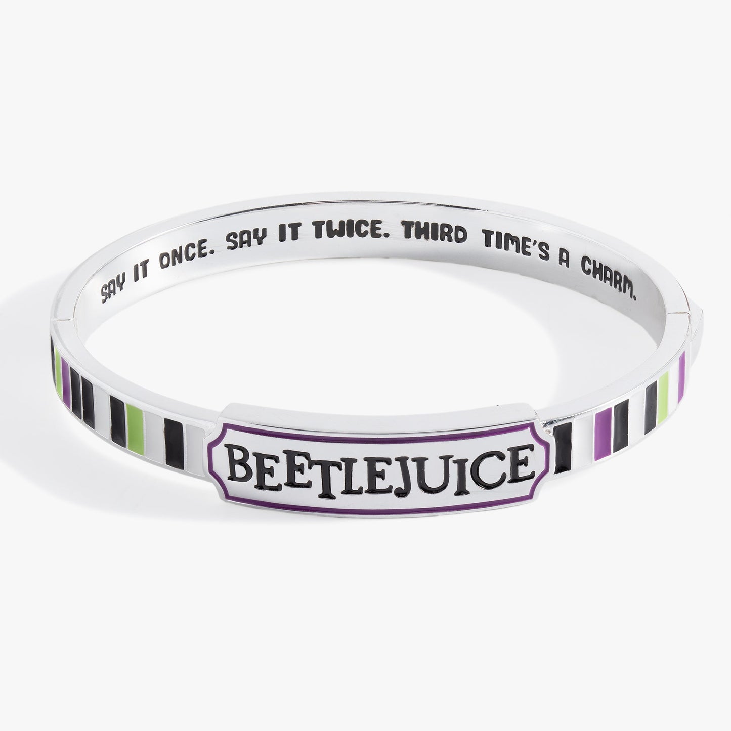 Beetlejuice® Hinge Bangle Silver