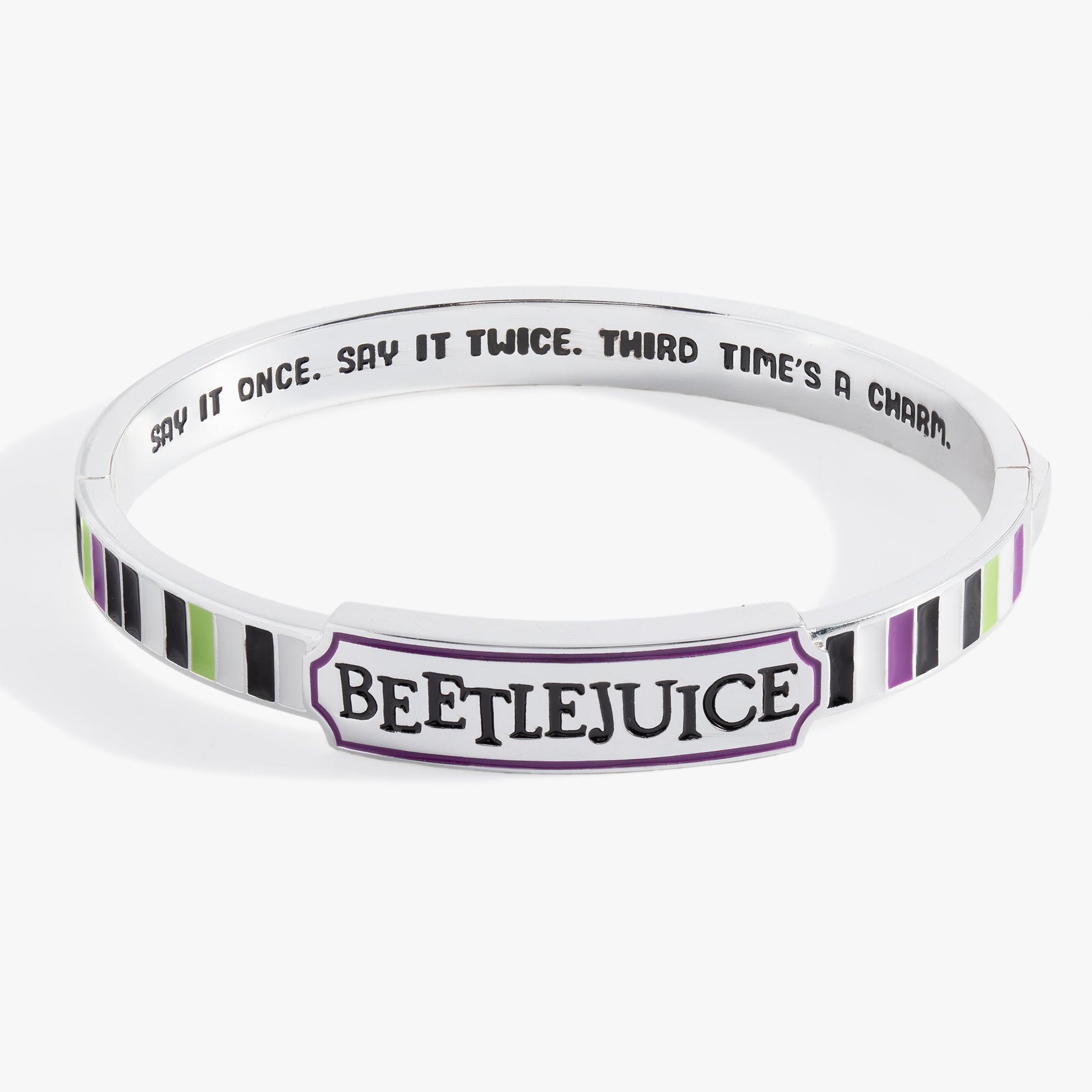 Beetlejuice® Hinge Bangle Silver
