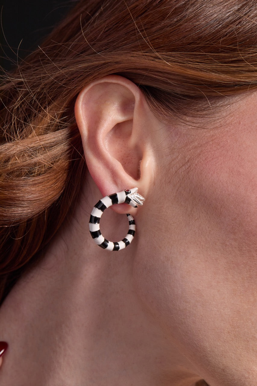 Beetlejuice® Hoop Earring Silver