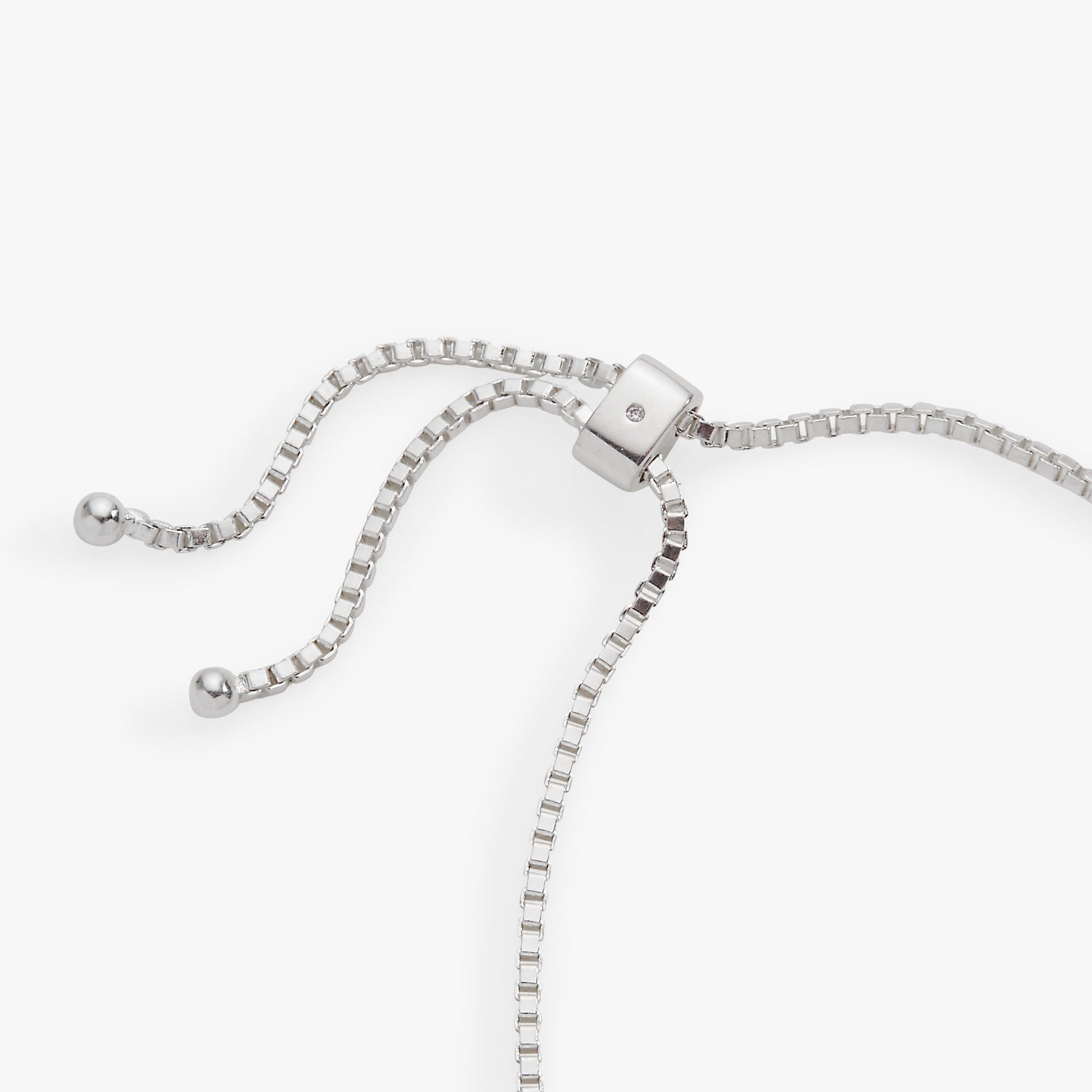 BEETLEJUICE™ Sandworm Beaded Bolo Bracelet Silver