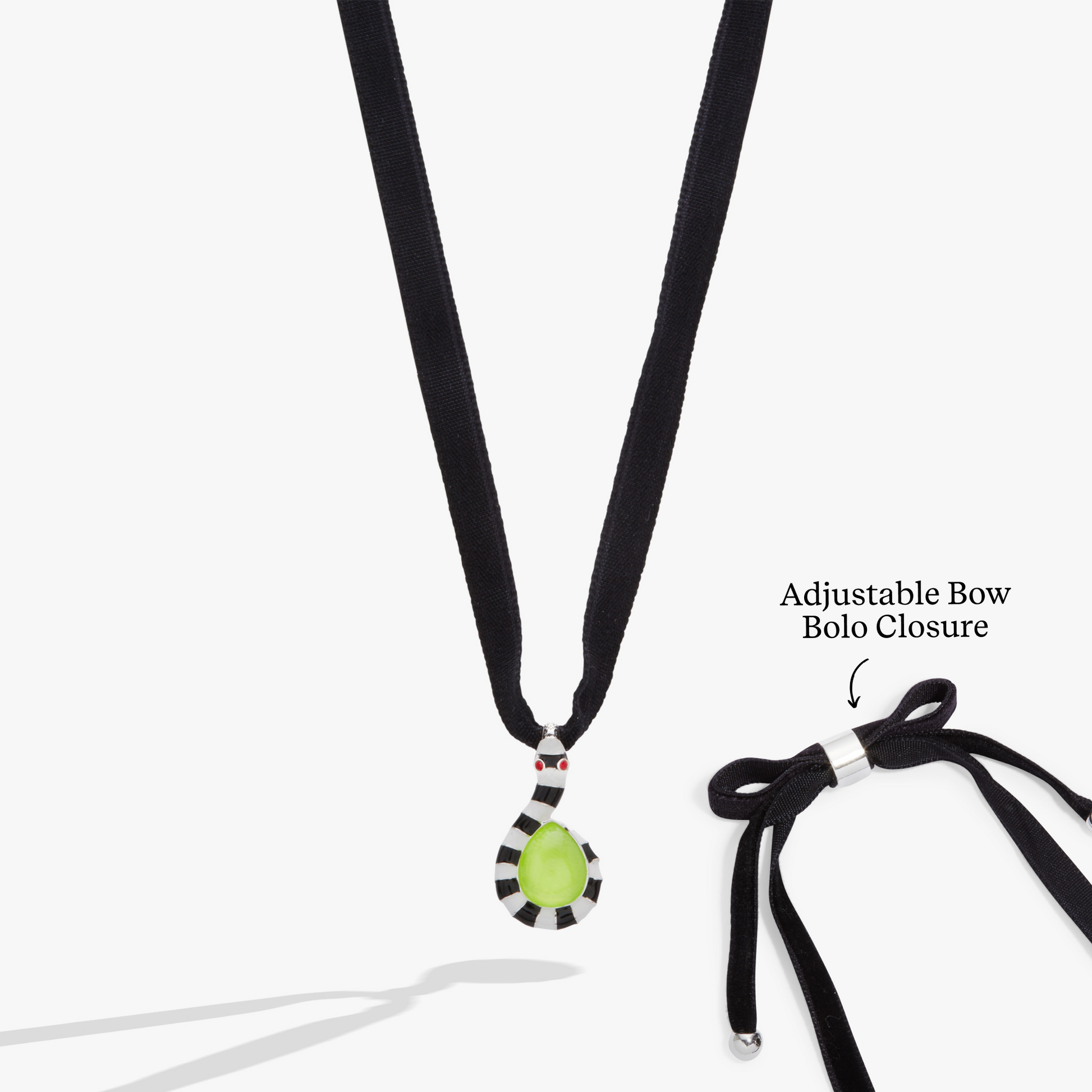 BEETLEJUICE™ Sandworm Ribbon Adjustable Pendant Silver