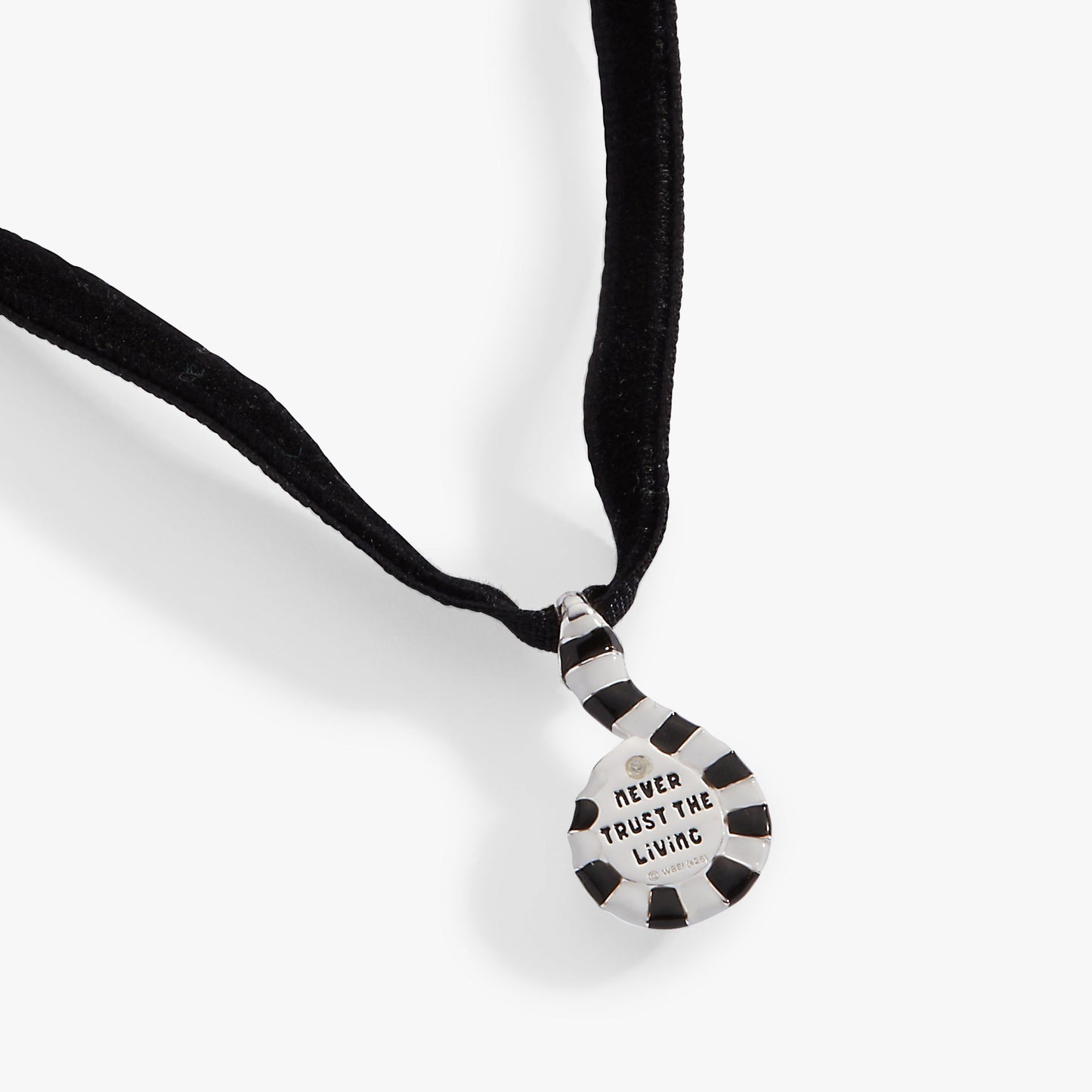 BEETLEJUICE™ Sandworm Ribbon Adjustable Pendant Silver