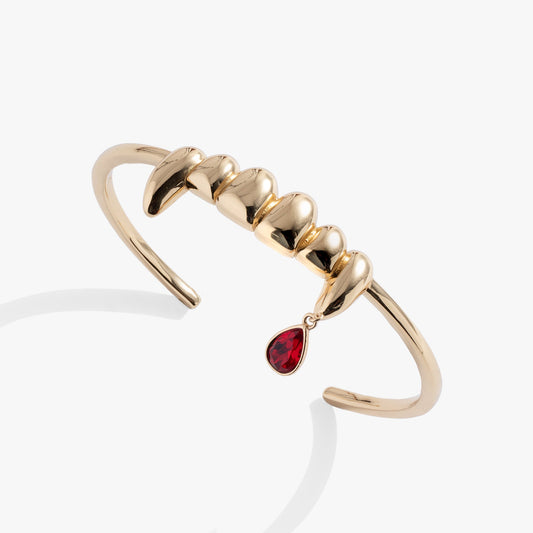 Vampire Teeth Cuff Gold