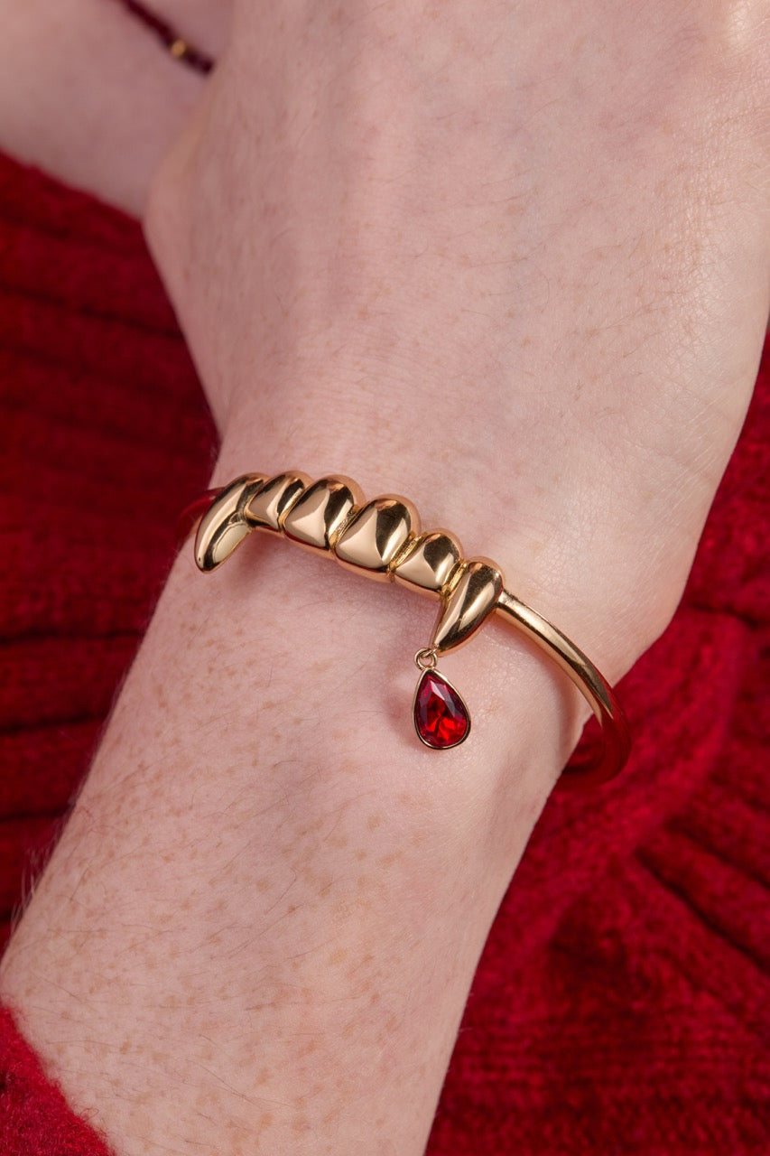 Vampire Teeth Cuff Gold