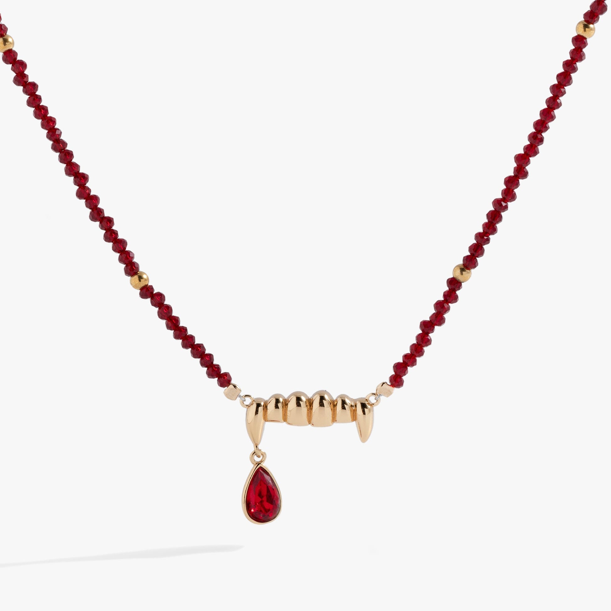 Vampire Teeth Pendant Gold