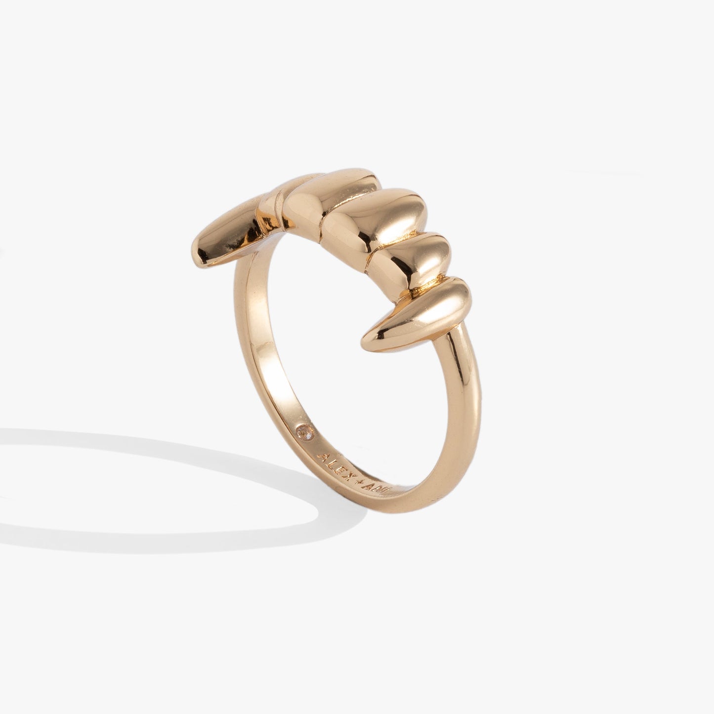 Vampire Teeth Ring Gold