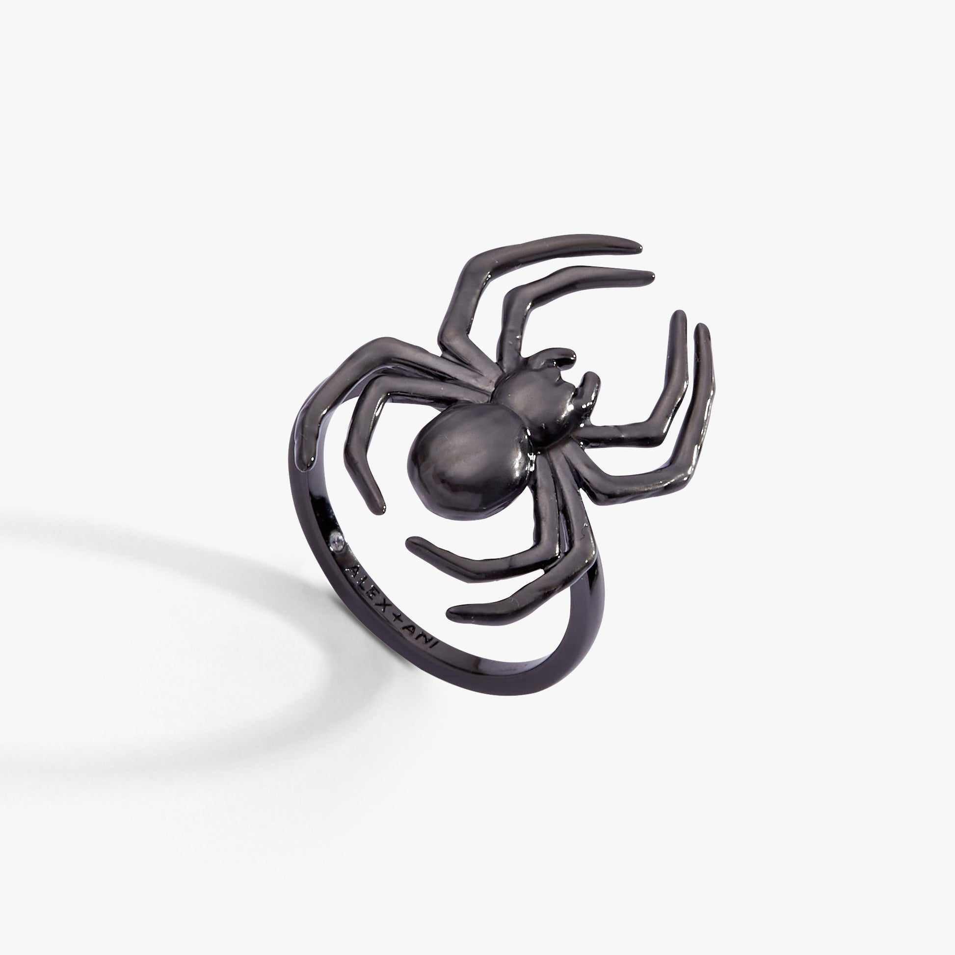 Glow in the Dark Spider Ring Silver