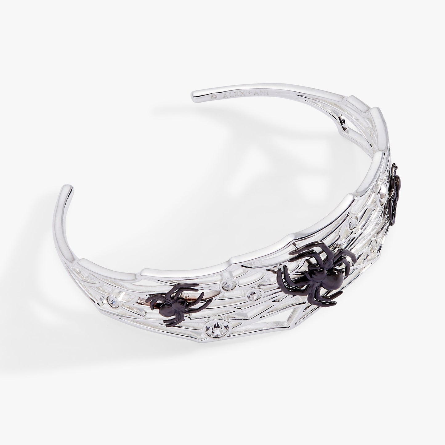 Glow in the Dark Spider Web Cuff Silver
