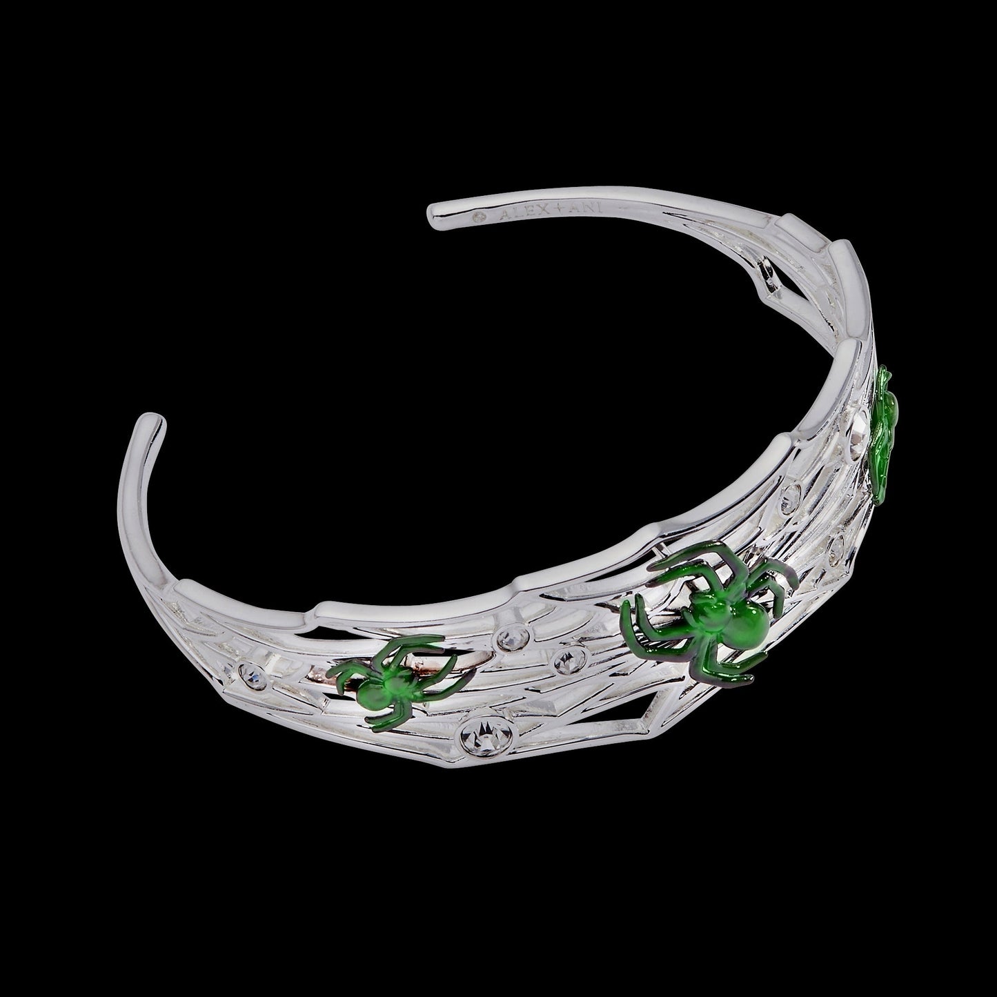 Glow in the Dark Spider Web Cuff Silver