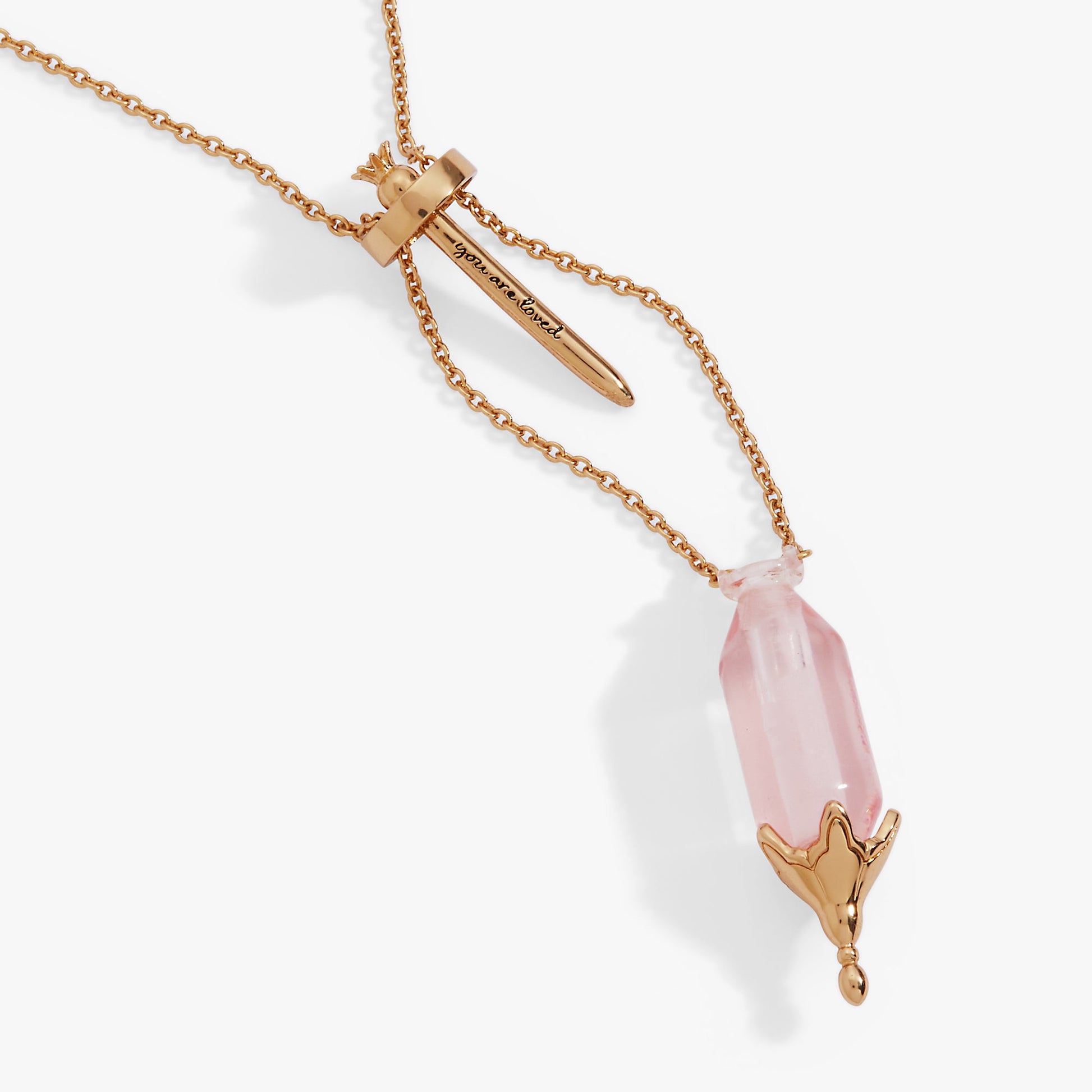 You Are Loved' Potion Bottle Slider Necklace
    
    
    
       Gold