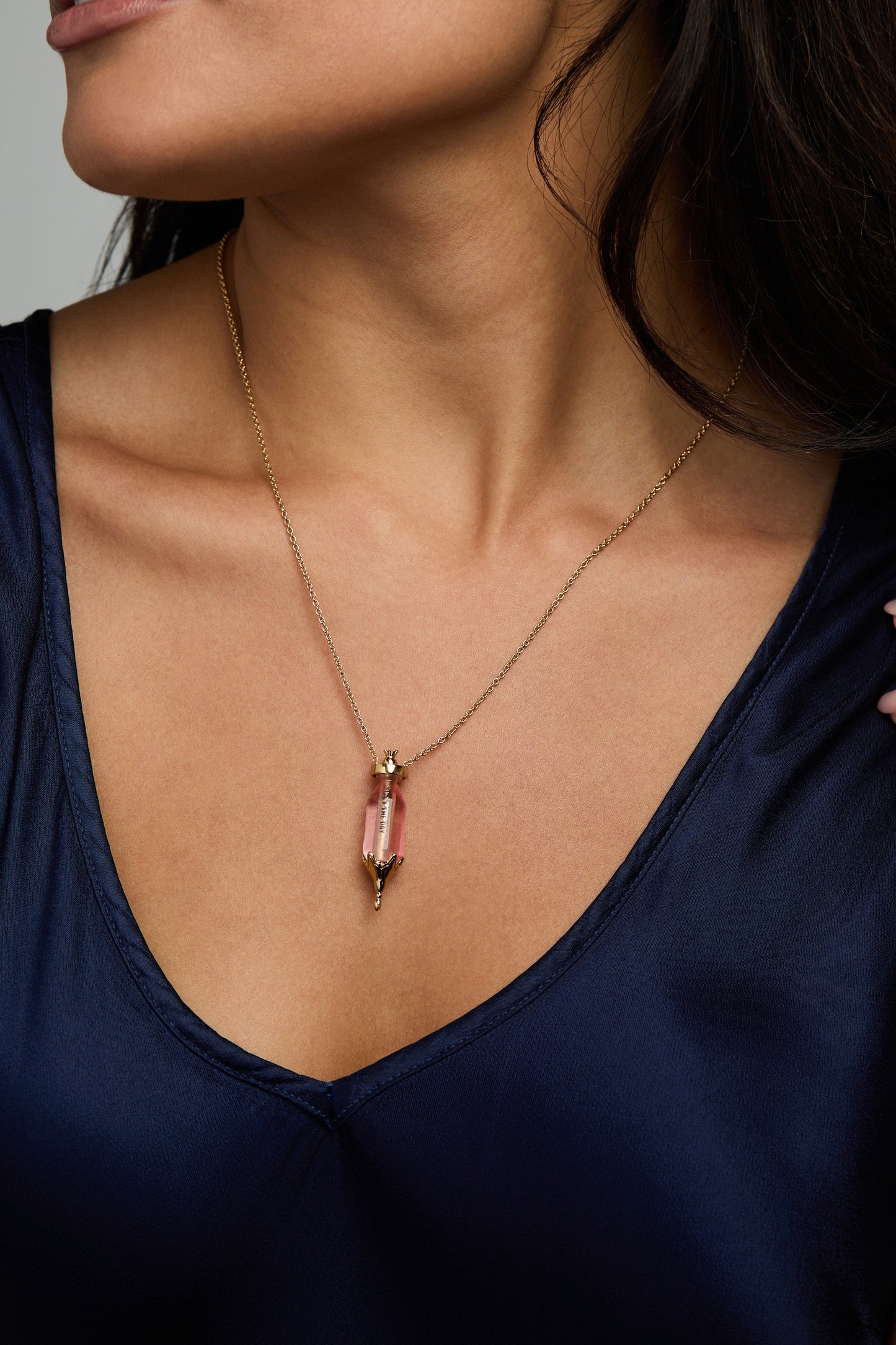You Are Loved' Potion Bottle Slider Necklace
    
    
    
       Gold