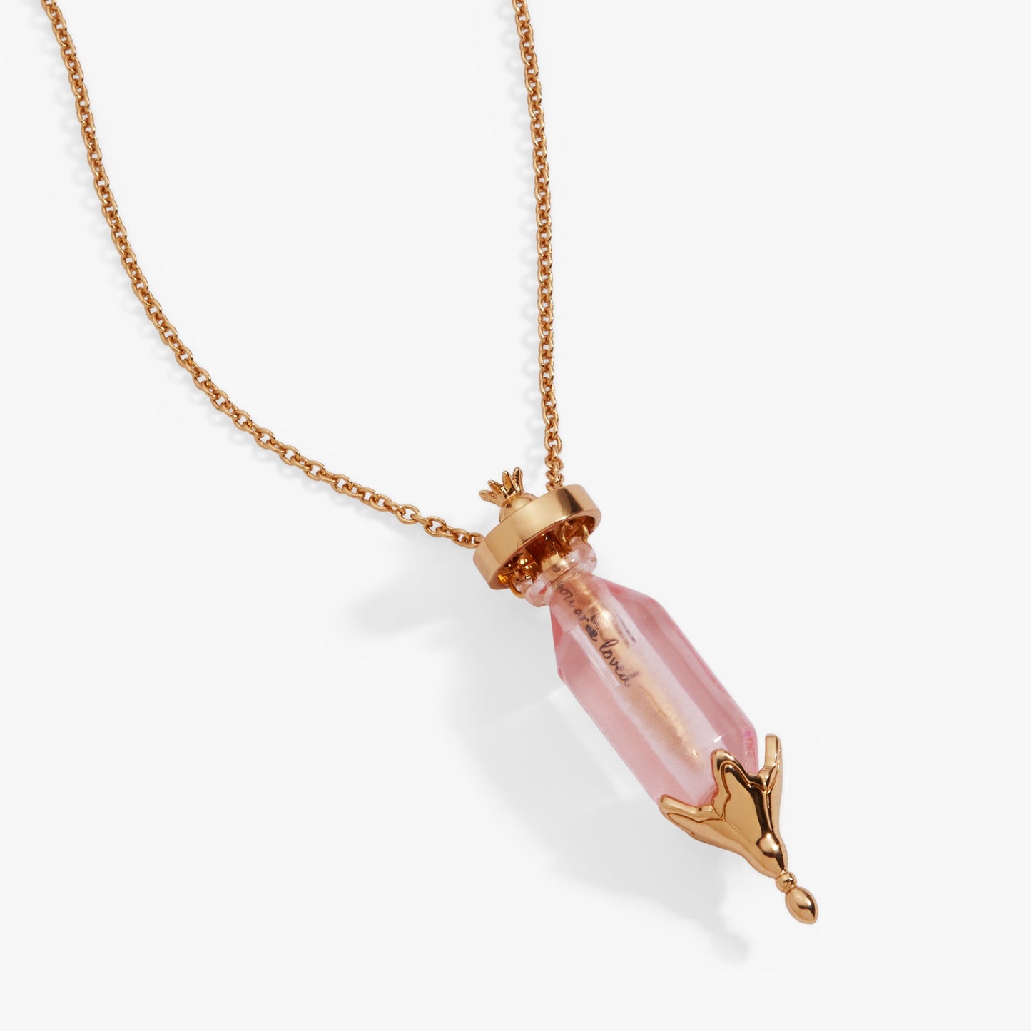 You Are Loved' Potion Bottle Slider Necklace
    
    
    
       Gold